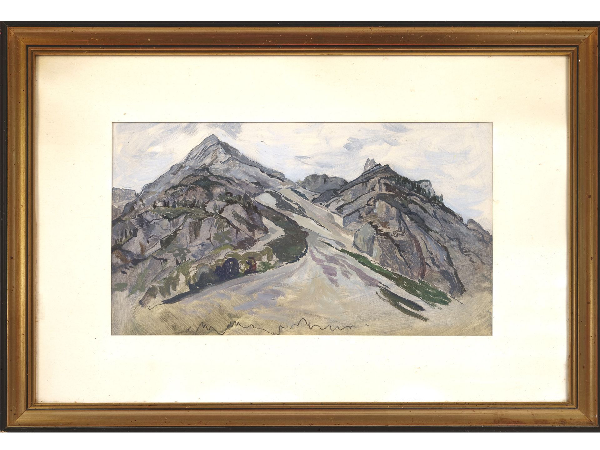 Leopold Hauer, Vienna 1896 - 1984 Lengenfeld, Mountain range - Image 2 of 3