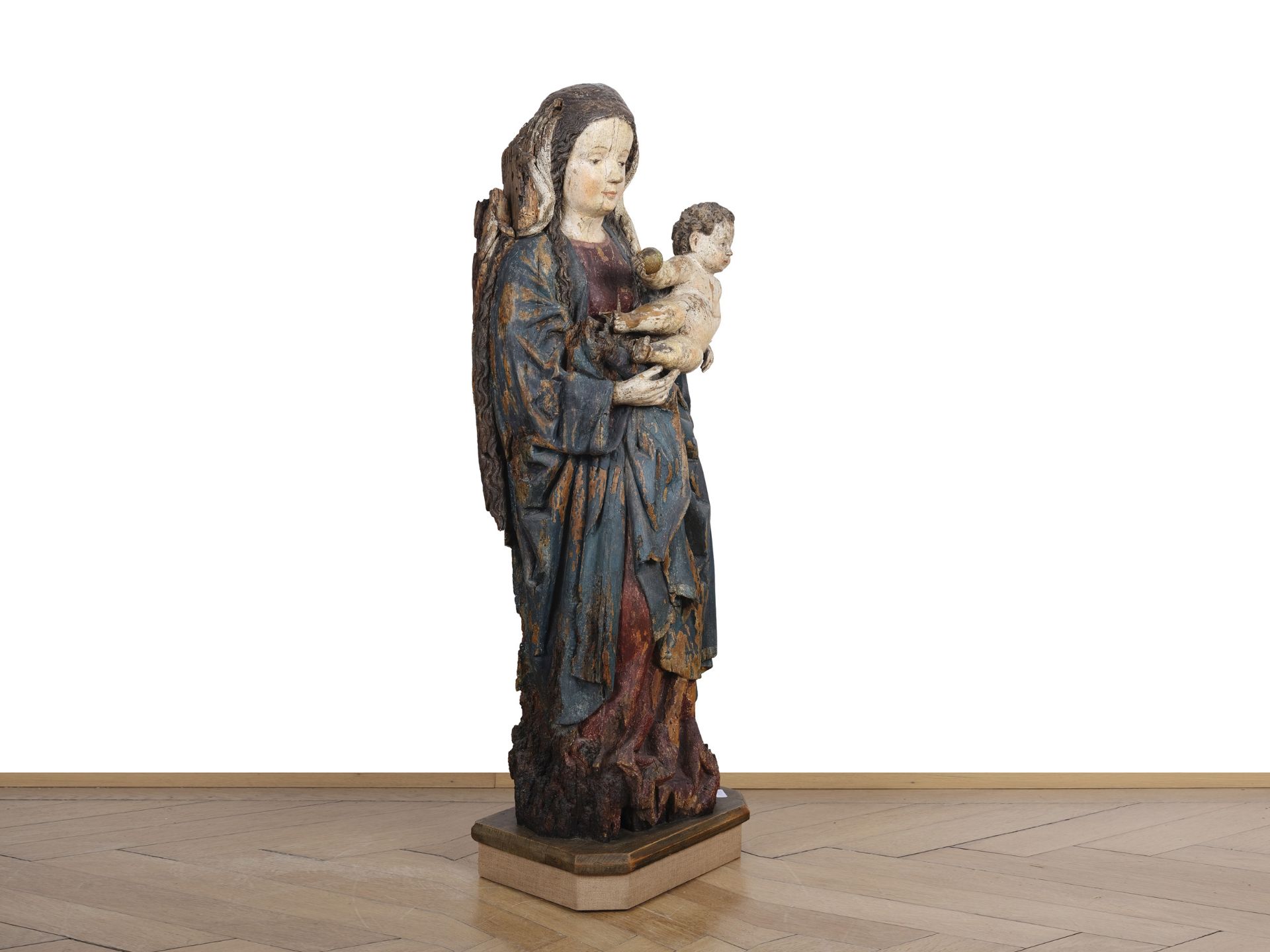 Hans Multscher, Leutkirch 1400 - 1467 Ulm, Umkreis, Madonna - Bild 3 aus 9