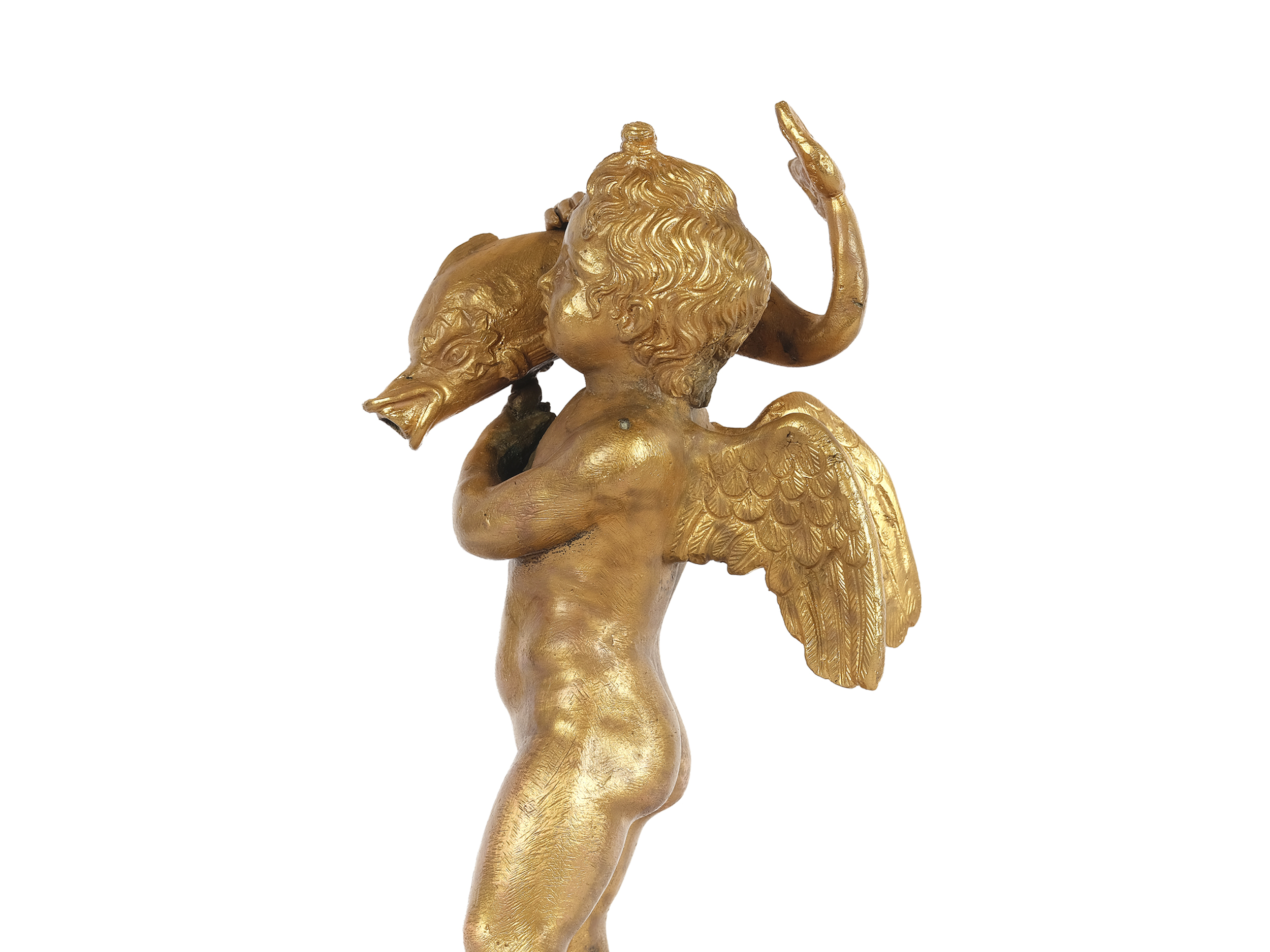 Putto with dolphin, Grand Tour, 19th century  - Image 5 of 6