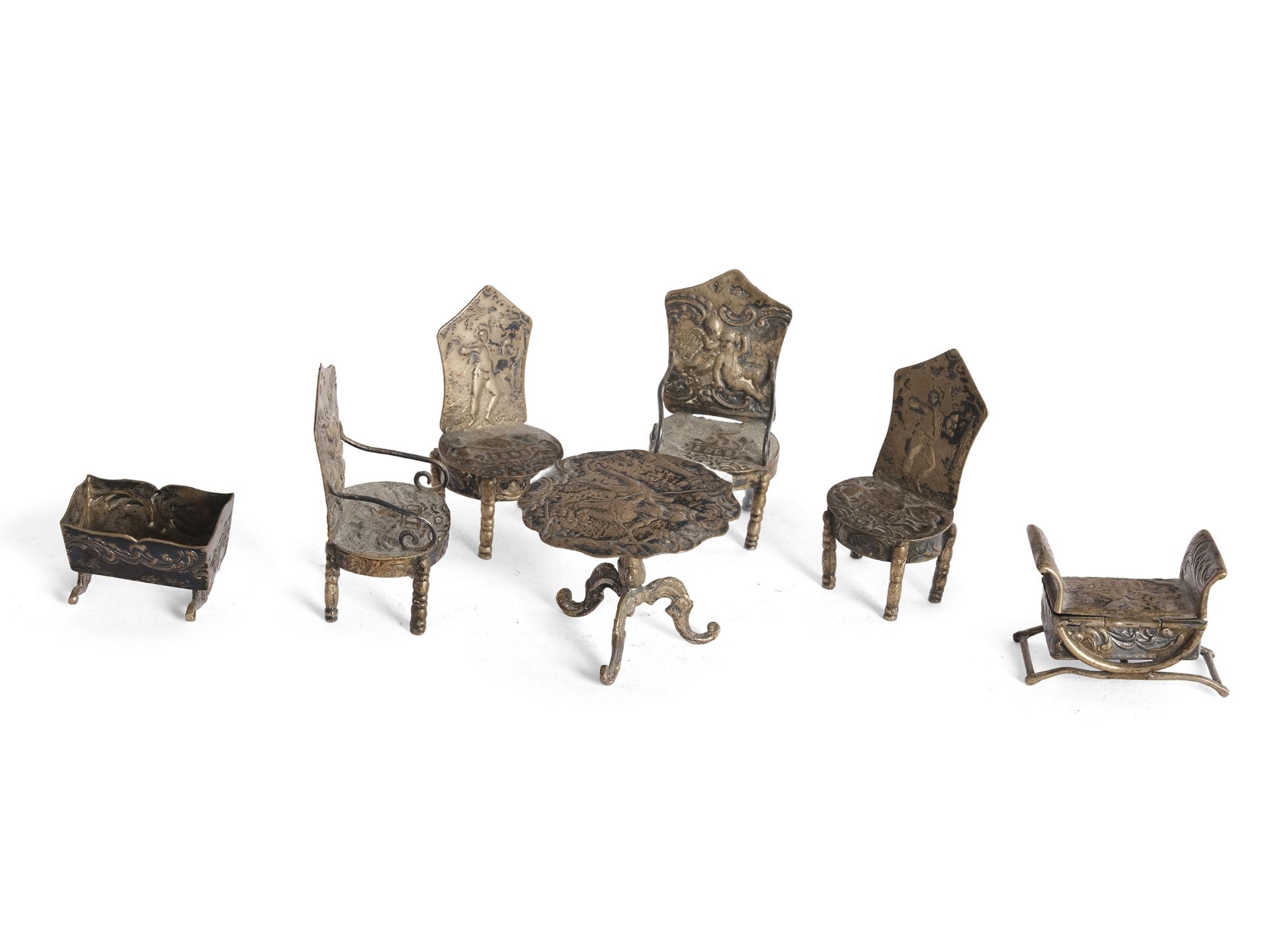 Seating set for doll's house, around 1900/20 - Image 2 of 2