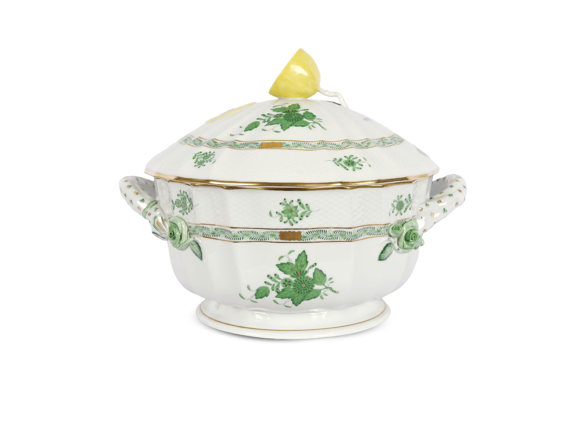 Soup tureen, Herend, Apponyi Vert