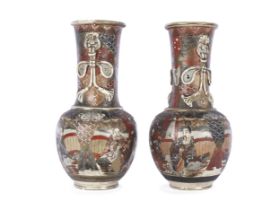 Pair of Satsuma vases, Japan