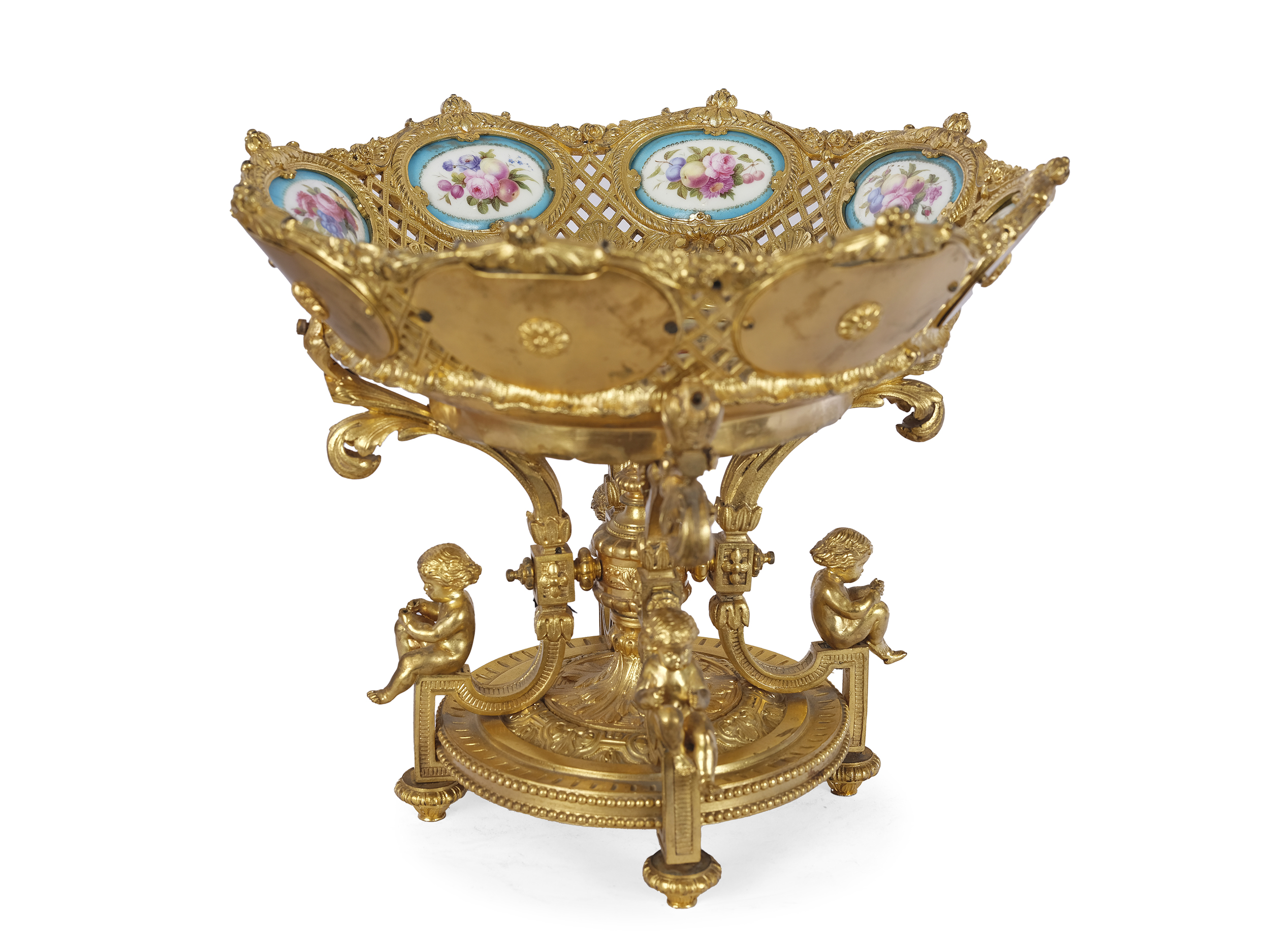 Centrepiece, mid 19th century, porcelain plates from Sèvres - Image 2 of 7