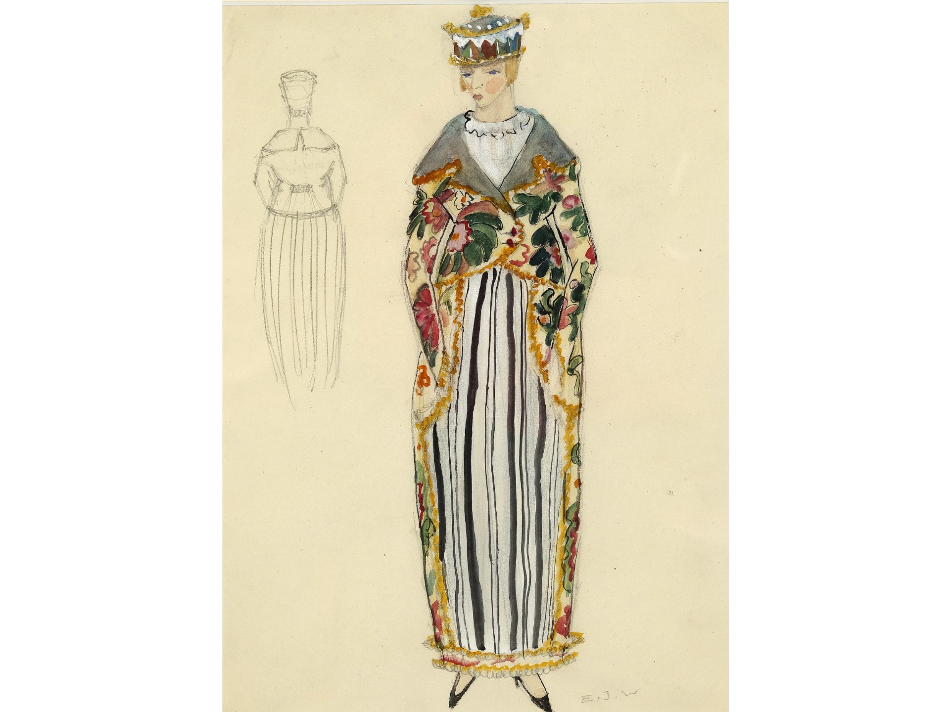 Eduard Josef Wimmer-Wisgrill, Vienna 1882 - 1961 Vienna, Fashion design for the Wiener Werkstätte