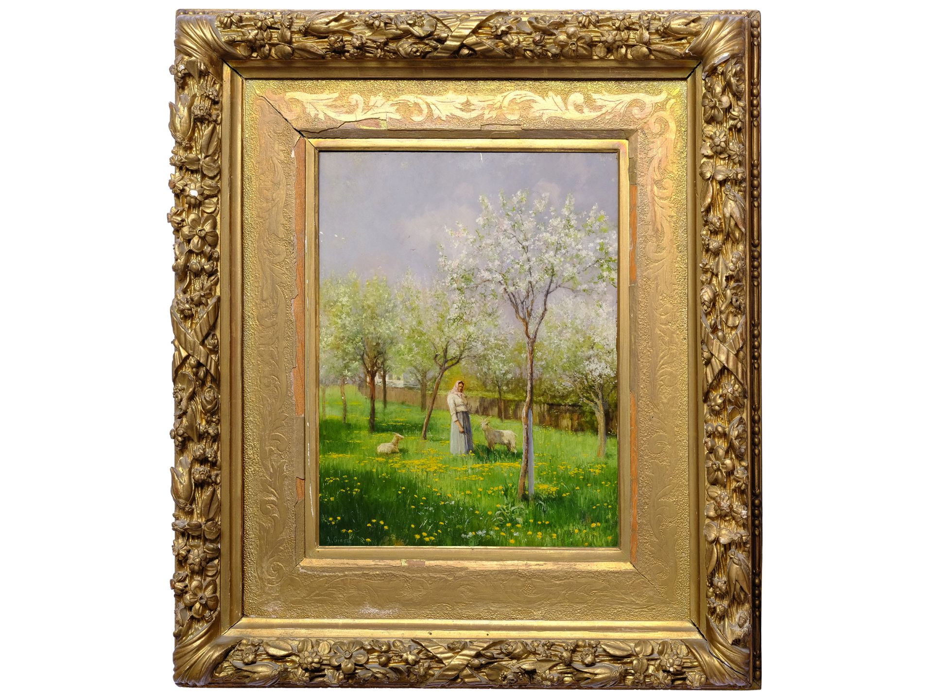 August Ignaz Grosz, Wien 1847 - 1917 Wien-Lainz, Der Frühling - Bild 2 aus 4