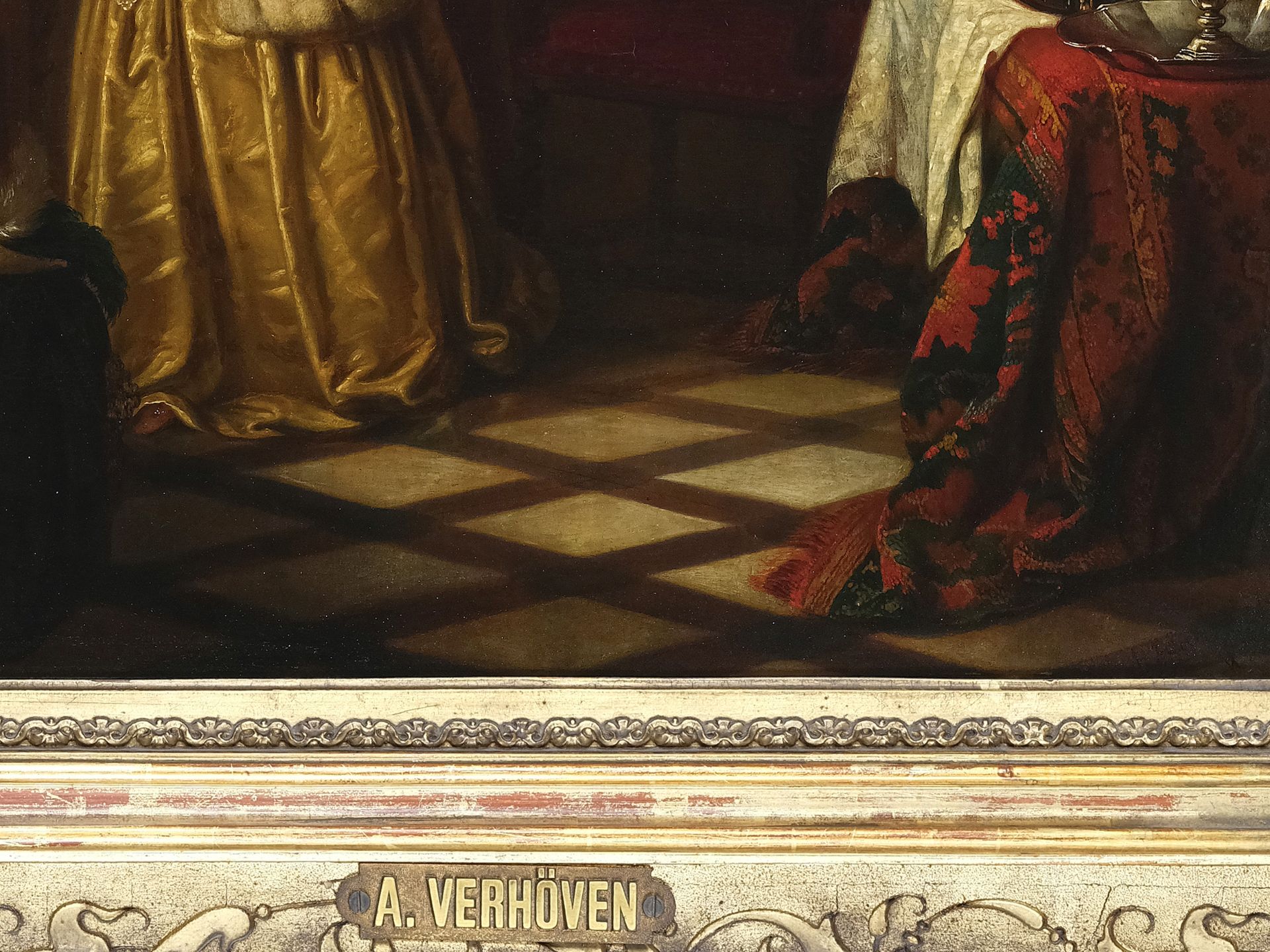 Albertus Verhoesen, Utrecht 1806 - 1881 Utrecht, Dame am Fenster - Bild 4 aus 5