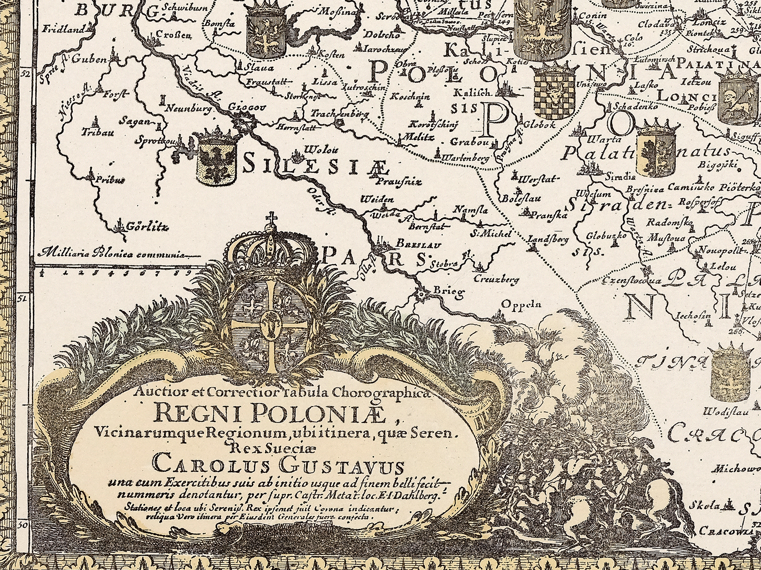 Samuel Pufendorf, Auctior et Correctior Tabula Chorographica Regni Poloniae Vicinarumque Regionum - Image 2 of 3