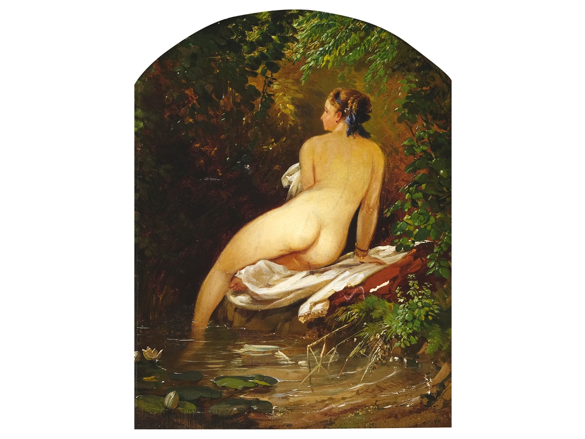 Unknown painter, Bathing woman