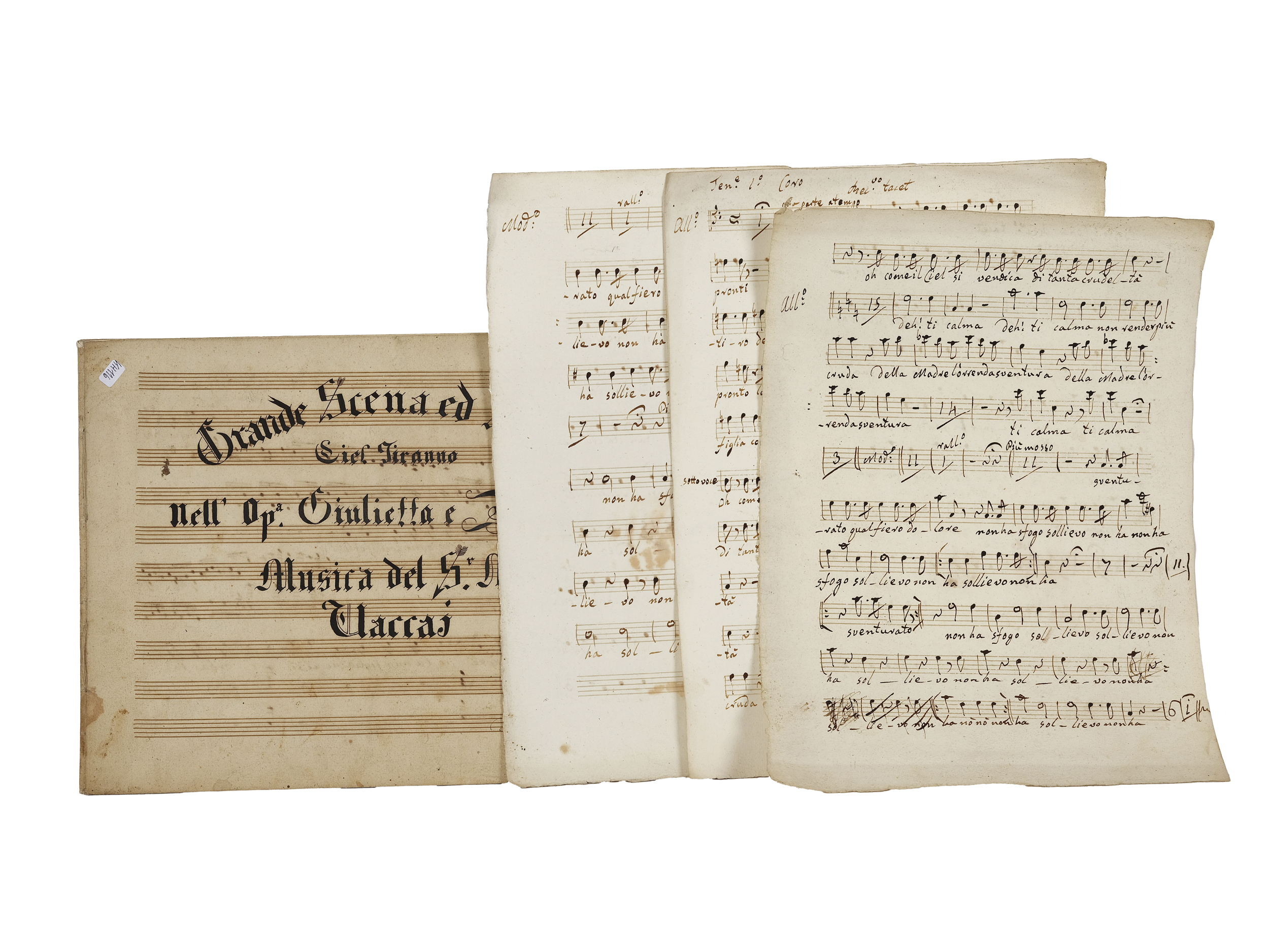 Vincenzo Bellini, Katania 1801 - 1835 Puteaux, handwritten music books by the composer - Image 2 of 5