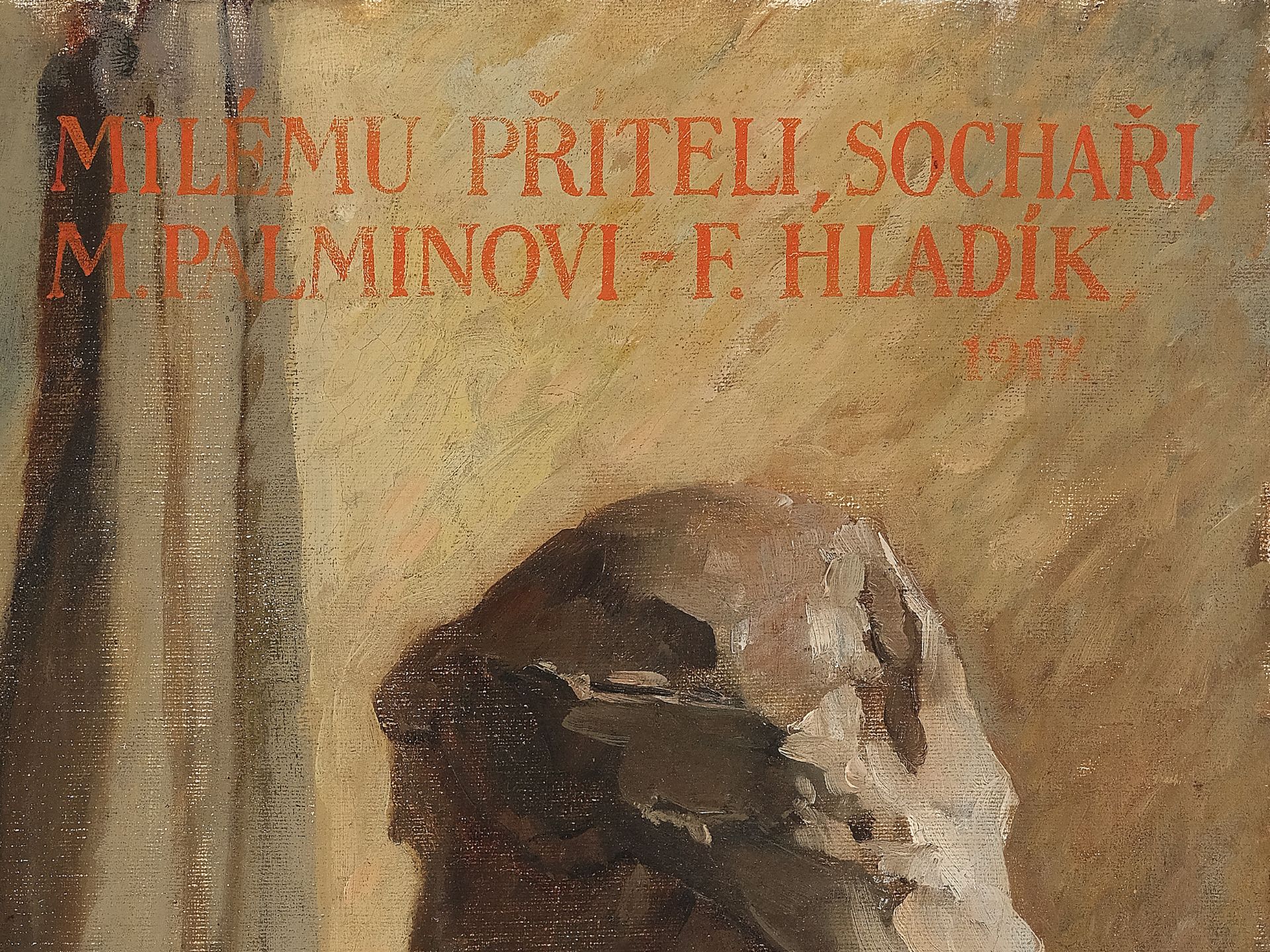 František Hladík, Prag 1887 - 1947 Skála, Künstler im Atelier  - Bild 3 aus 4