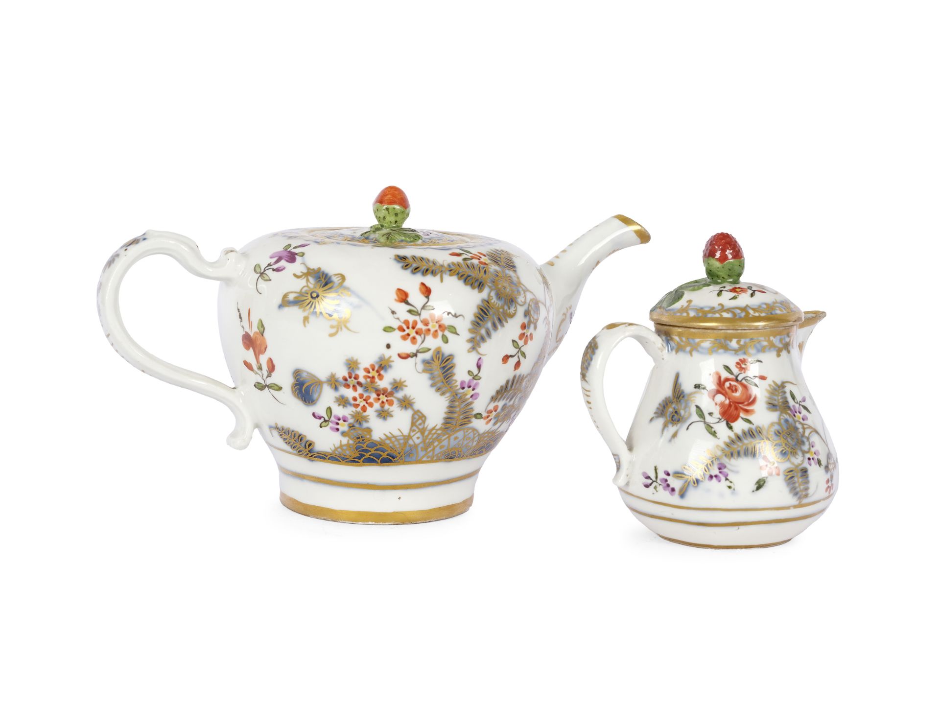Teapot & milk jug, Old Vienna, 18th century - Image 2 of 3