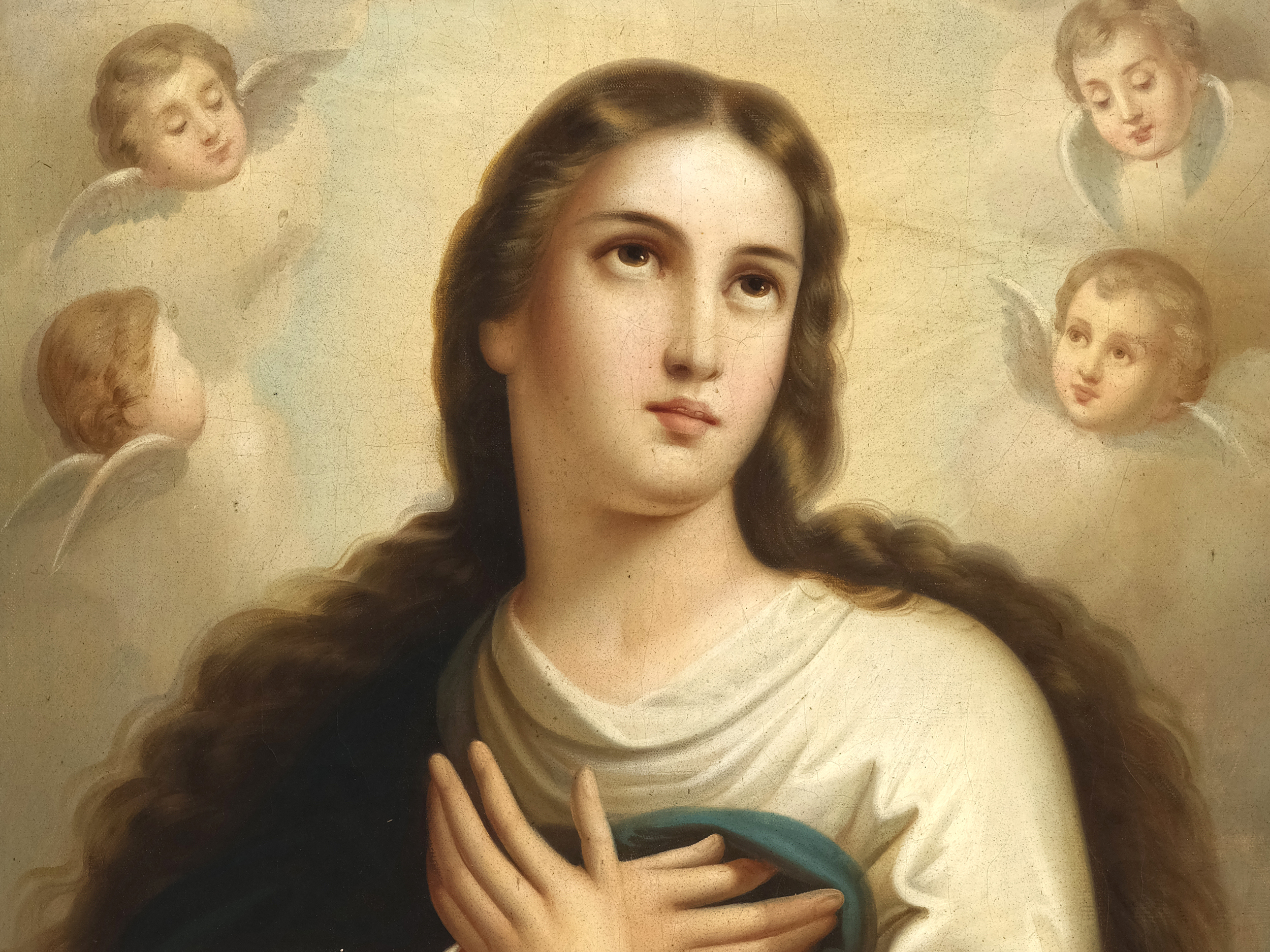 Bartolomé Esteban Murillo, Seville 1617 - 1682 Seville, follower, Virgin of Madrid/ Immaculate Conce - Image 3 of 4