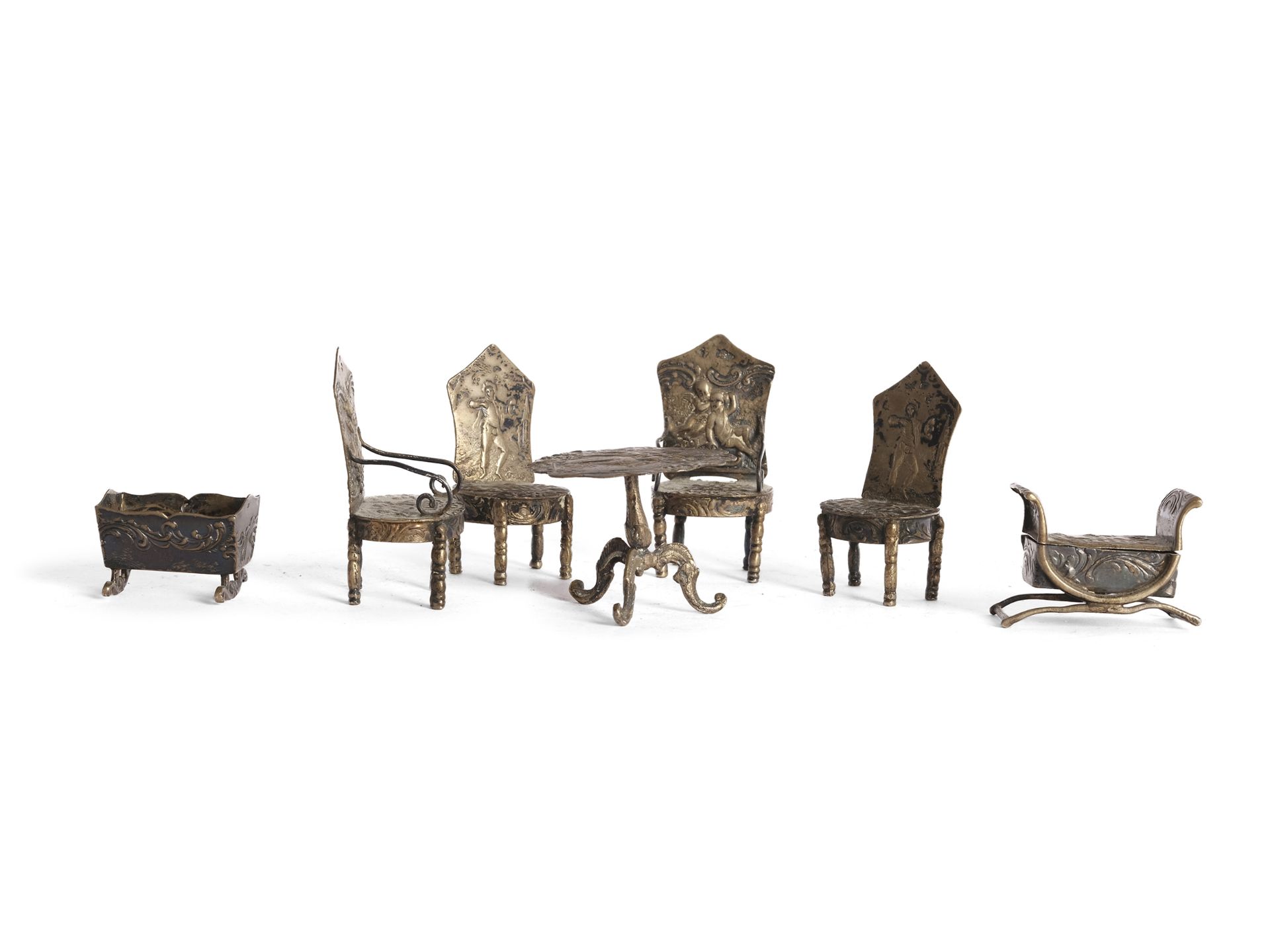 Seating set for doll's house, around 1900/20