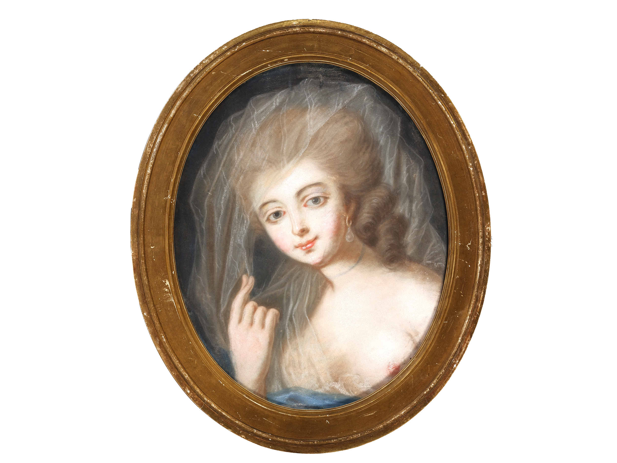 Jean-Baptiste Greuze, Tournus 1725 - 1805 Paris, circle of, Girl with a Veil - Image 2 of 3