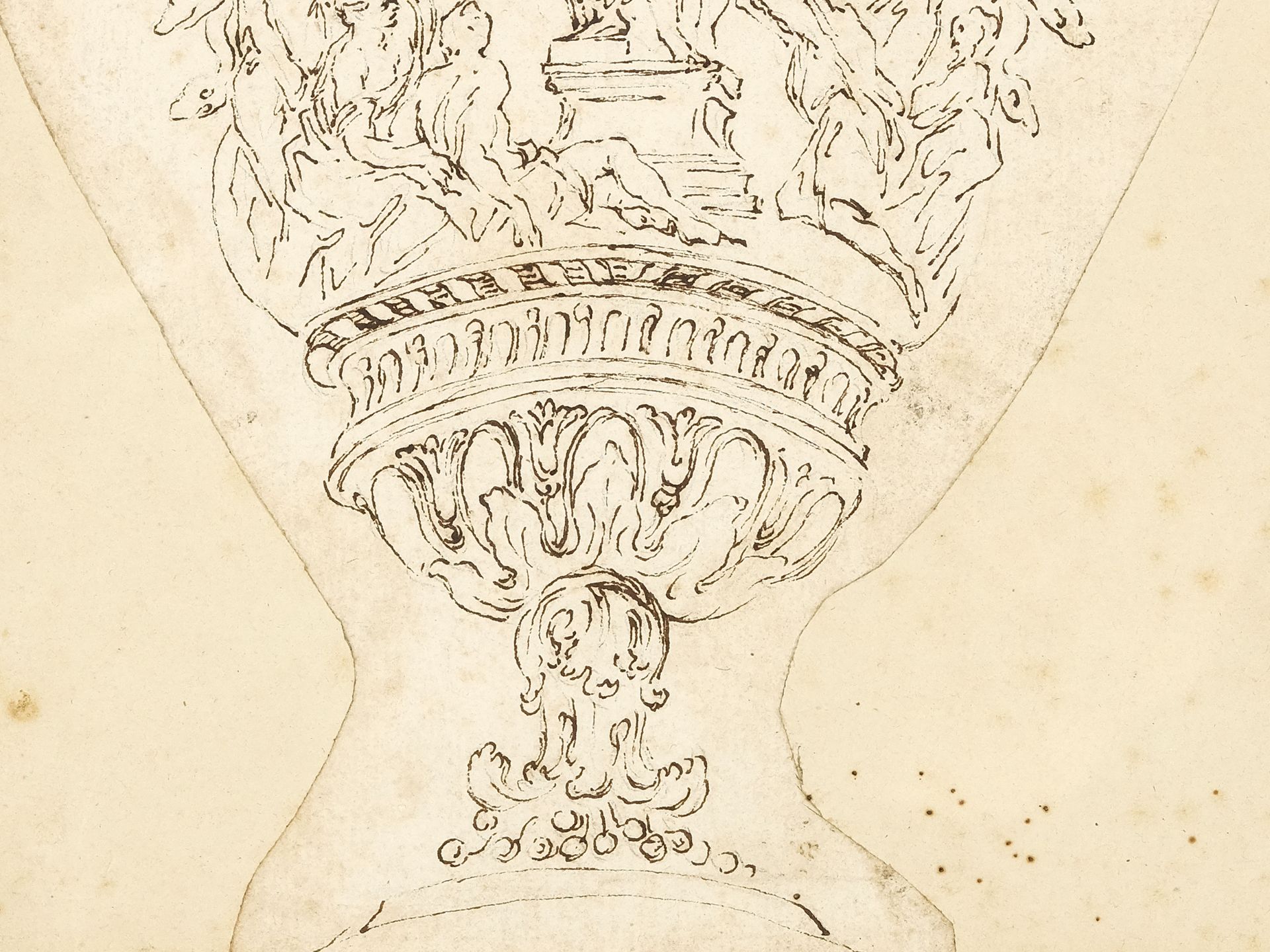 Giovanni Battista Foggini, Florenz 1652 - 1725 Florenz, zugeschrieben,  Studie zu einer Henkelvase - Bild 3 aus 4