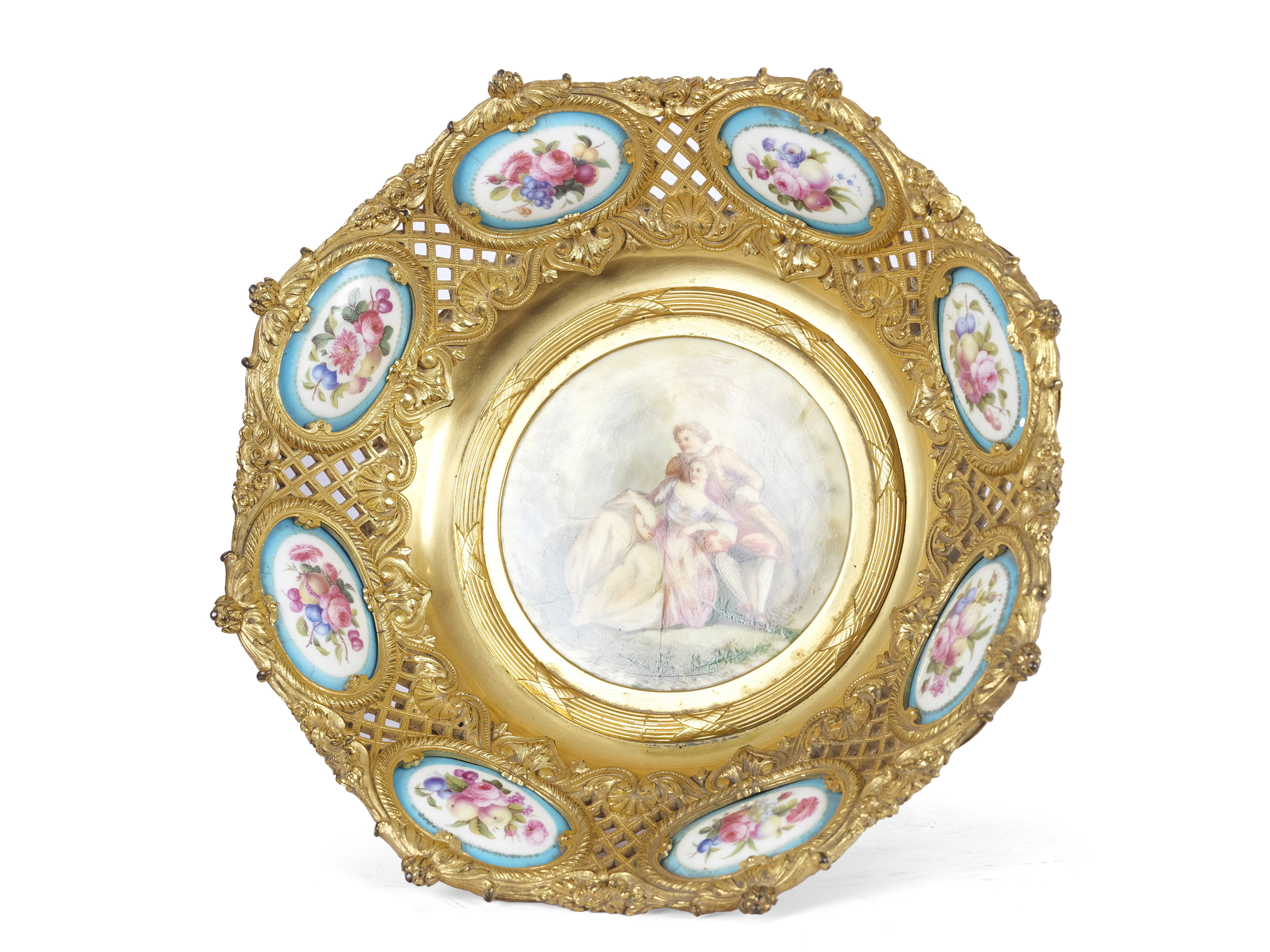 Centrepiece, mid 19th century, porcelain plates from Sèvres - Image 6 of 7