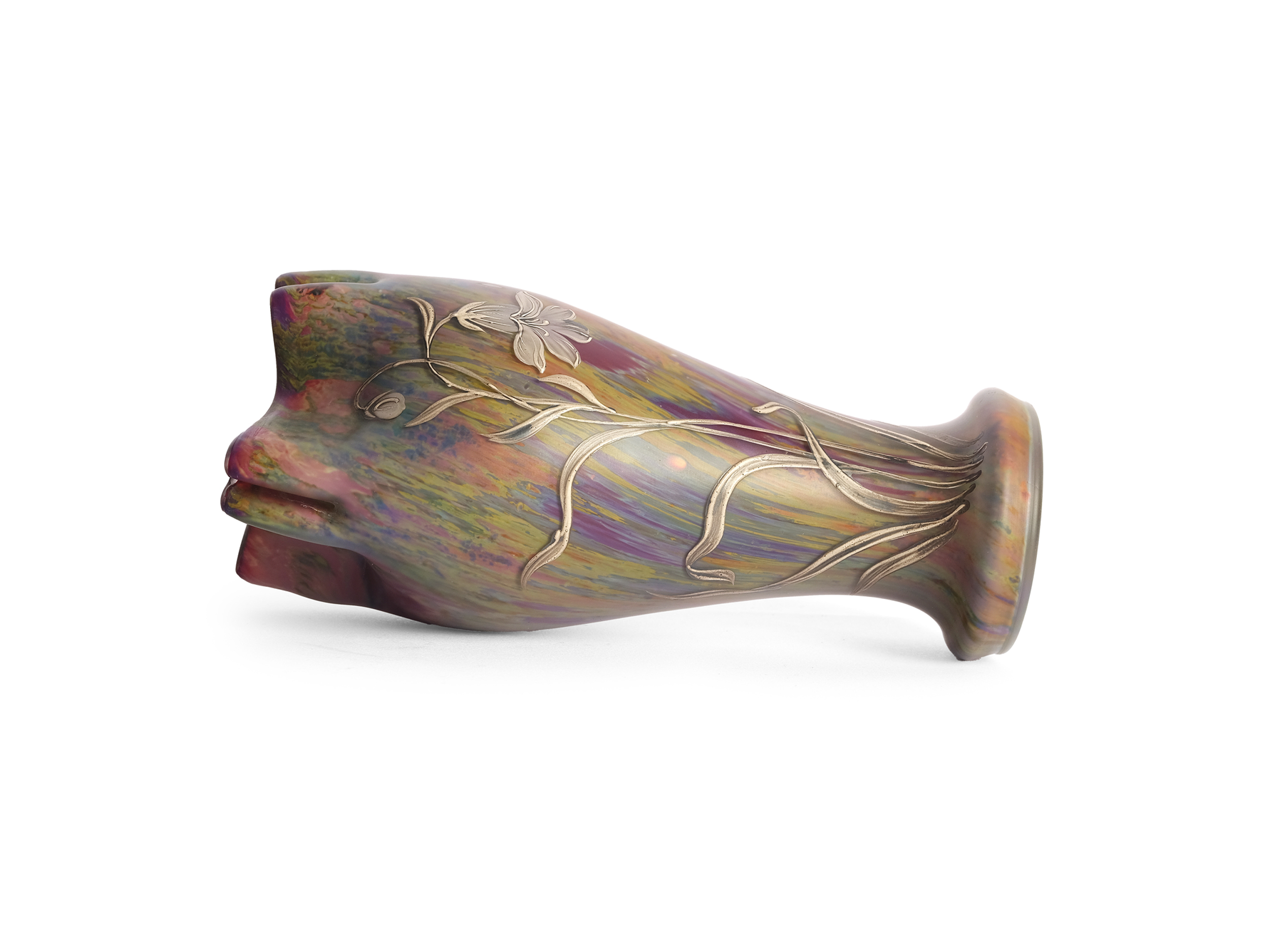 Vase with bellflower in relief, Art Nouveau, around 1900 - Image 5 of 5