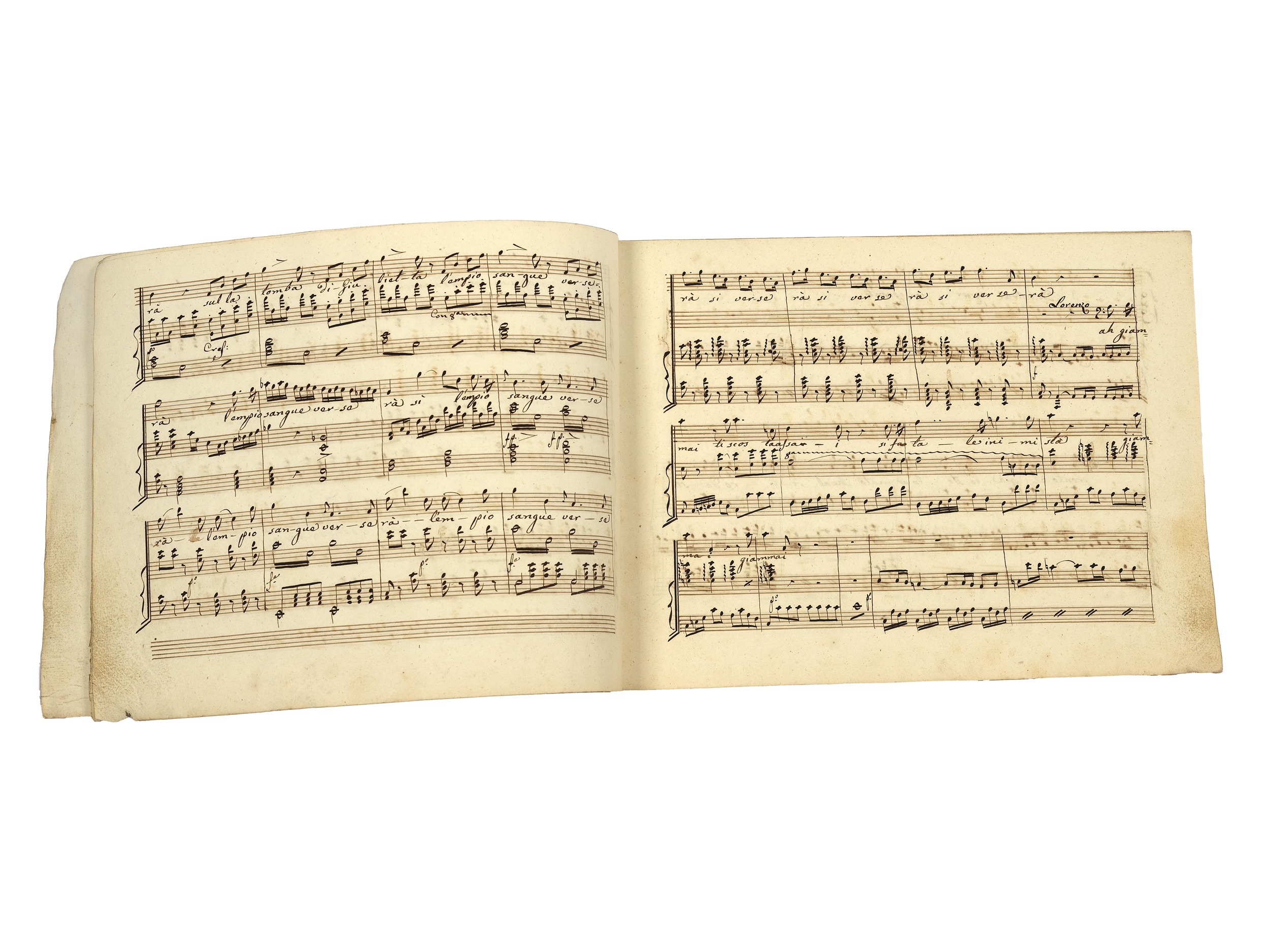 Vincenzo Bellini, Katania 1801 - 1835 Puteaux, handwritten music books by the composer - Image 4 of 5