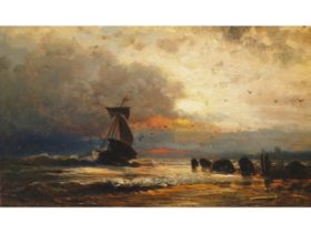 Andreas Achenbach, Kassel 1815 - 1910 Düsseldorf, Stormy Sea