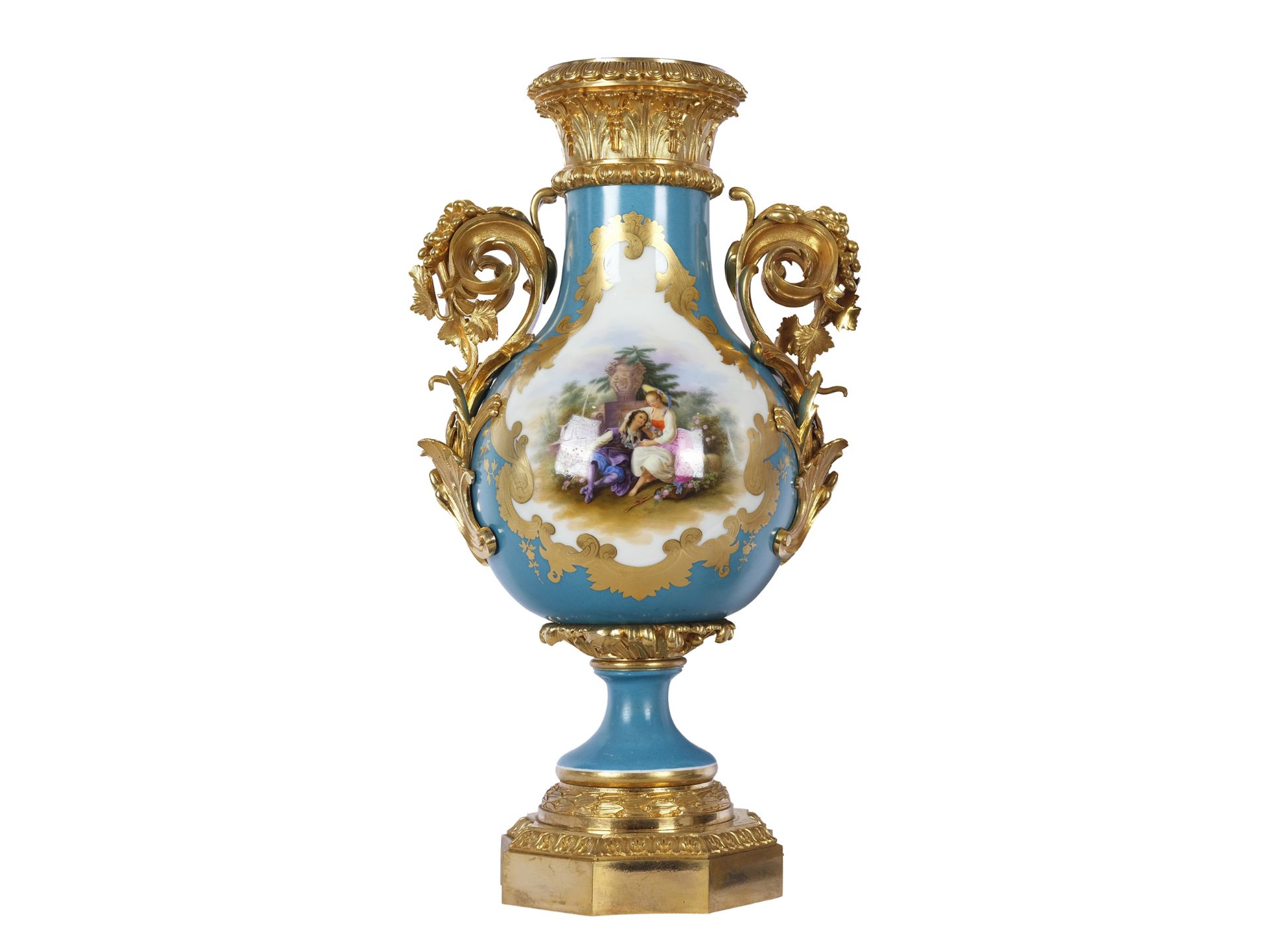 Hochfeine Vase, Sèvres, Paris, Mitte 19. Jahrhundert