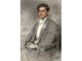 Eduard Veith, Neutitschein 1858 - 1925 Wien, Portrait eines jungen Mannes im Frack