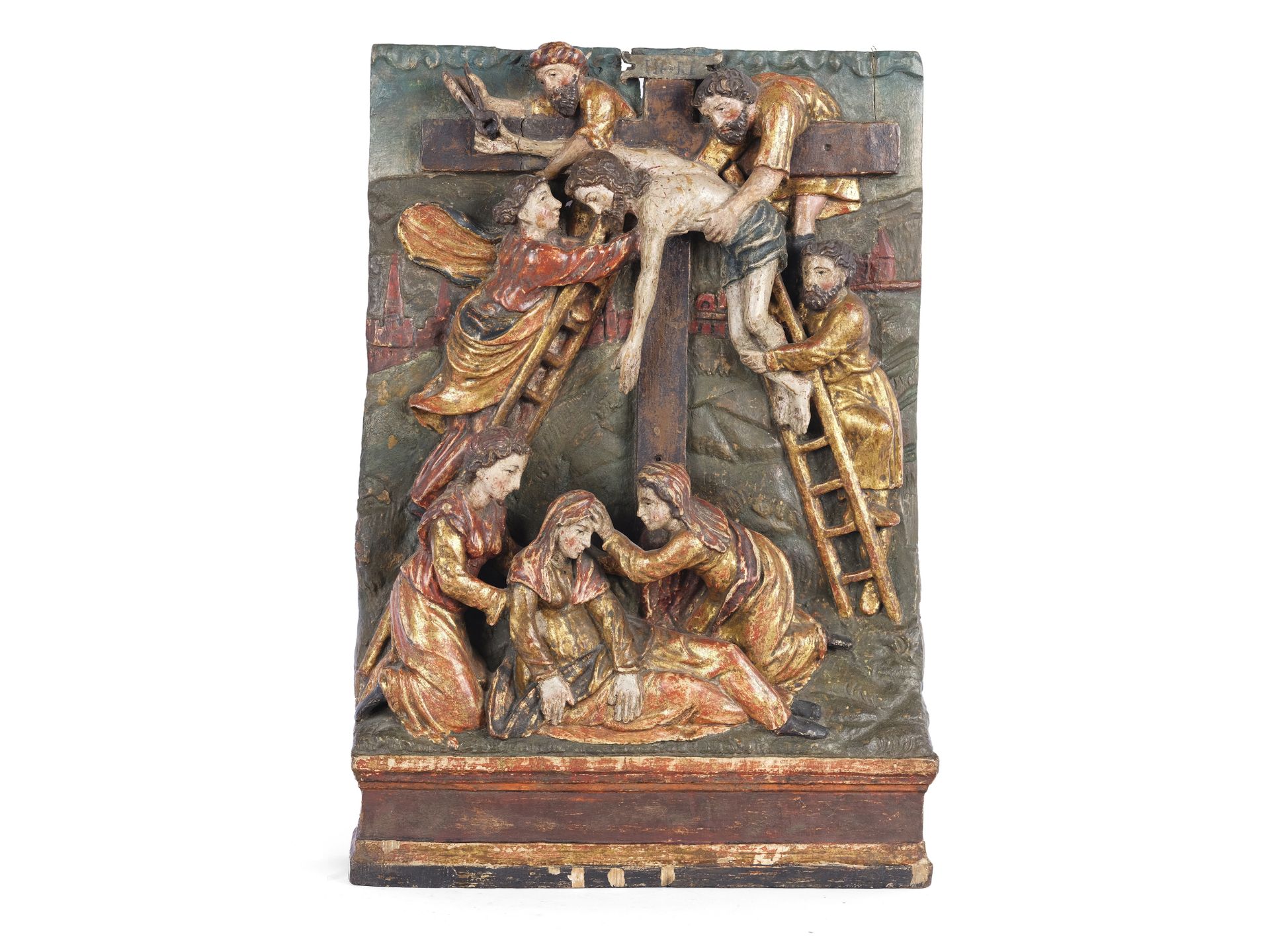 Deposition from the Cross, relief, North German, 17th century