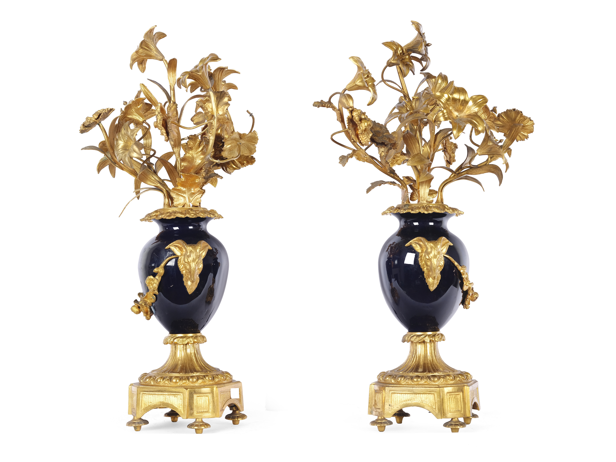 Pair of magnificent vases, France, 2nd half of the 19th century - Image 2 of 3