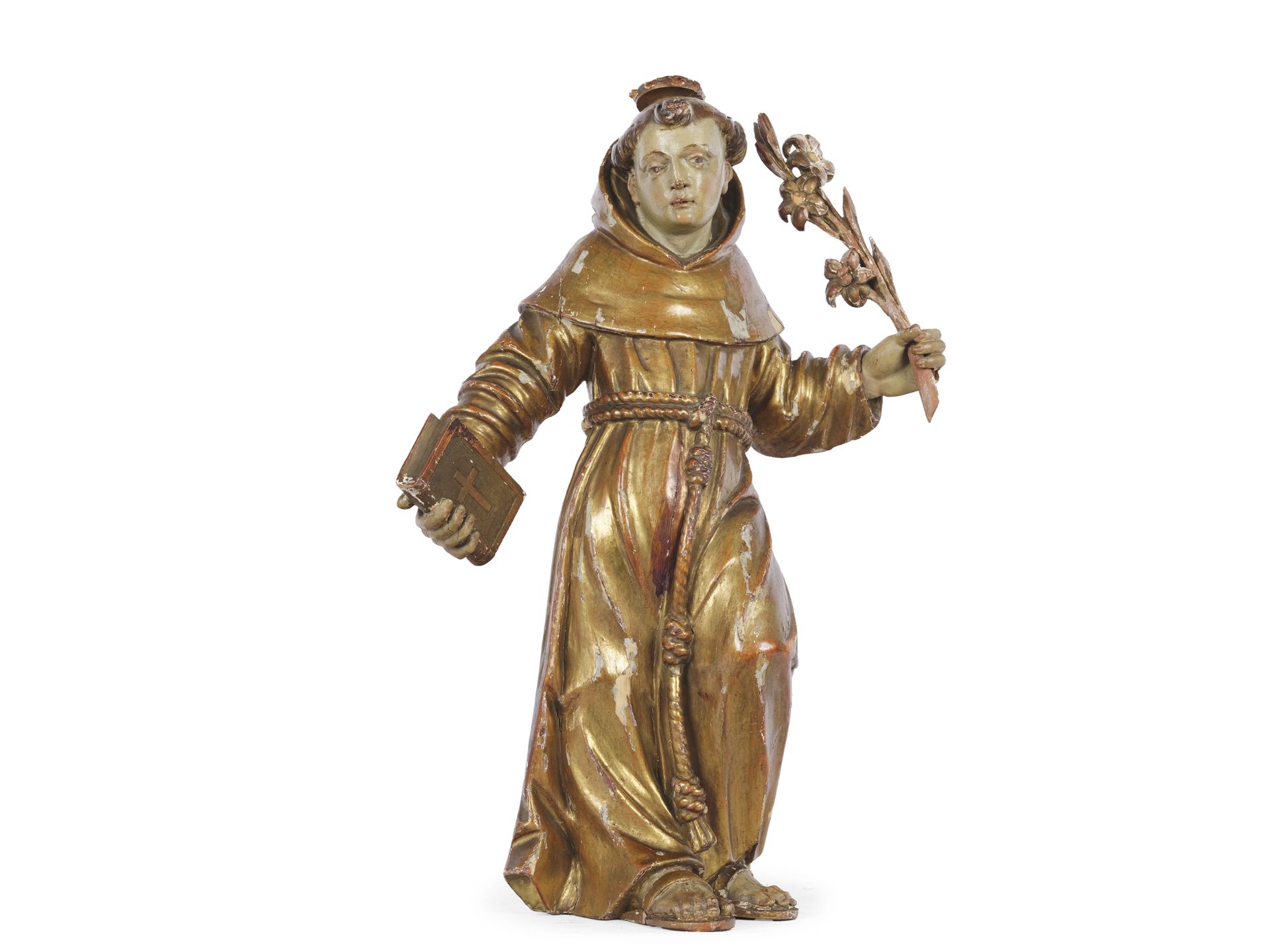 St Francis, cowled saint, 18th century - Image 2 of 6