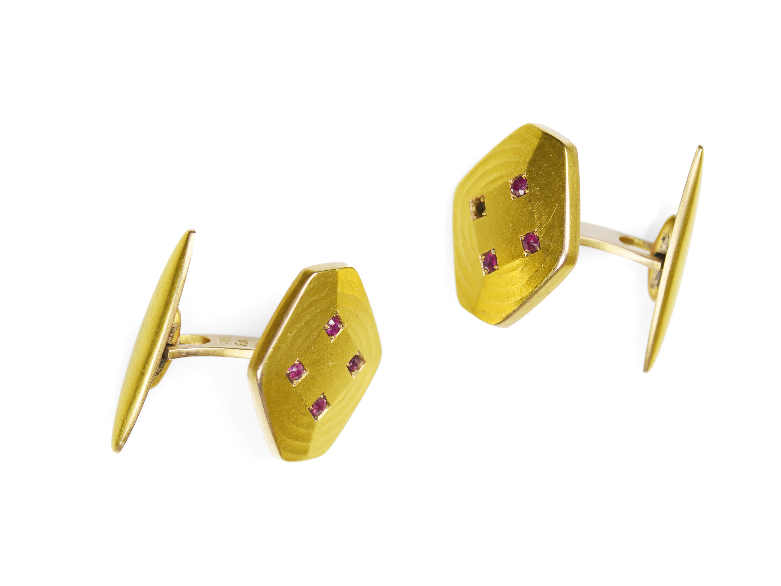 Pair of cufflinks, Art Nouveau, around 1900