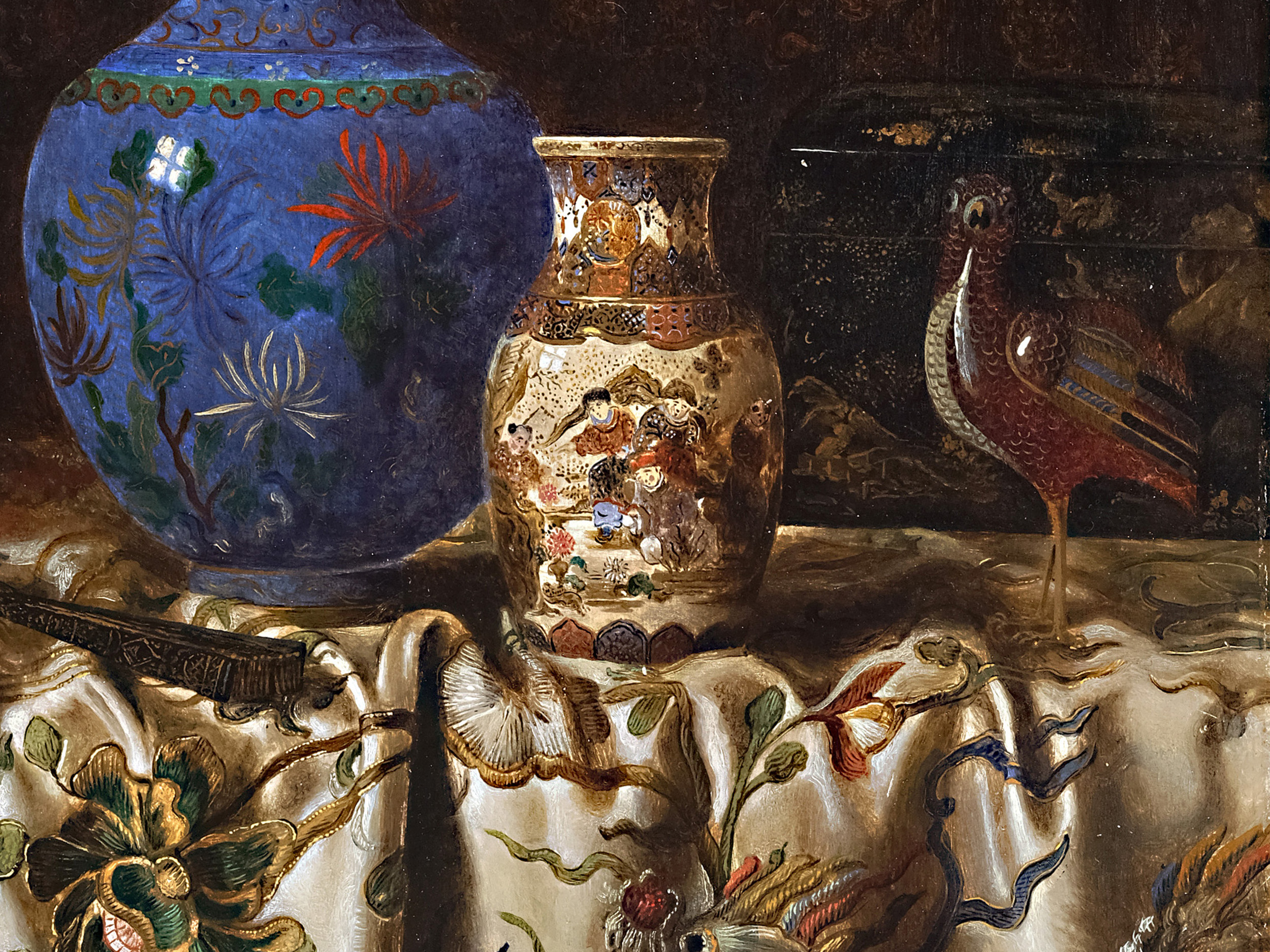 Max Schödl, Vienna 1834 - 1921 Vienna, Still life with Asian objects - Image 4 of 5