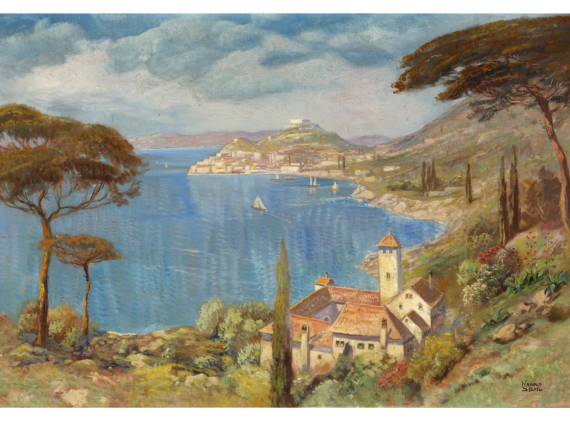 Hanns Diehl, Pirmasens 1877 - 1946 Wien, Adriaküste von Dubrovnik