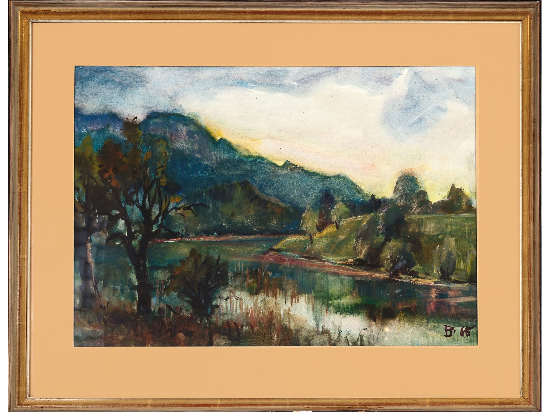 Unknown painter, 20th century, River landscape - Image 2 of 4