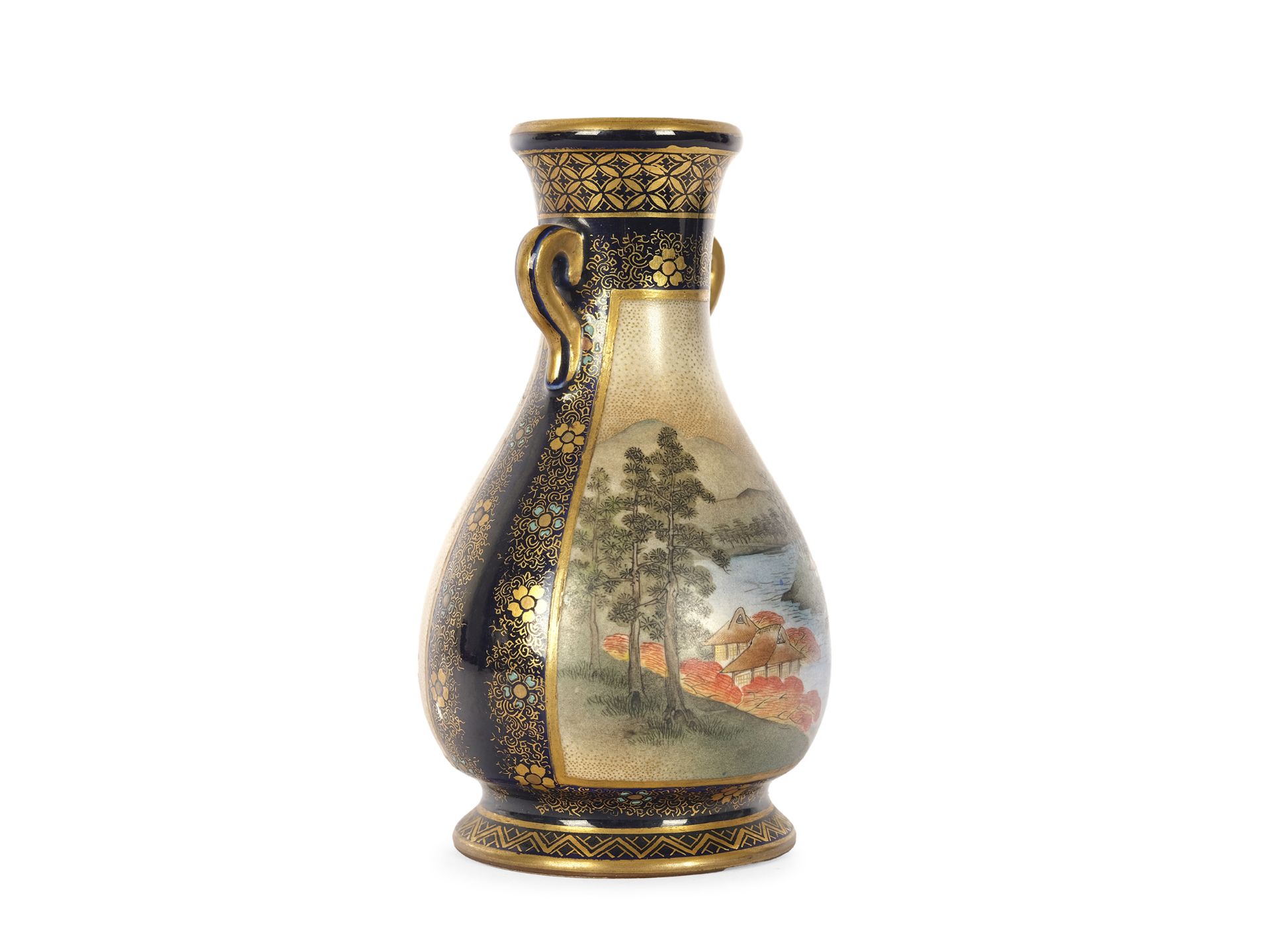 Satsuma-Vase, Japan, Meiji- bis Taishōzeit, 1868-1926 - Bild 3 aus 4