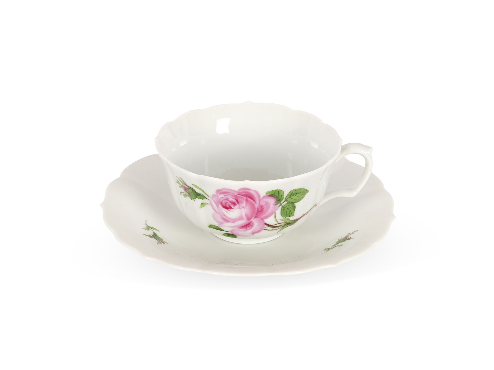 Tea set, 38-piece, Meissen, Rose decor - Image 3 of 5