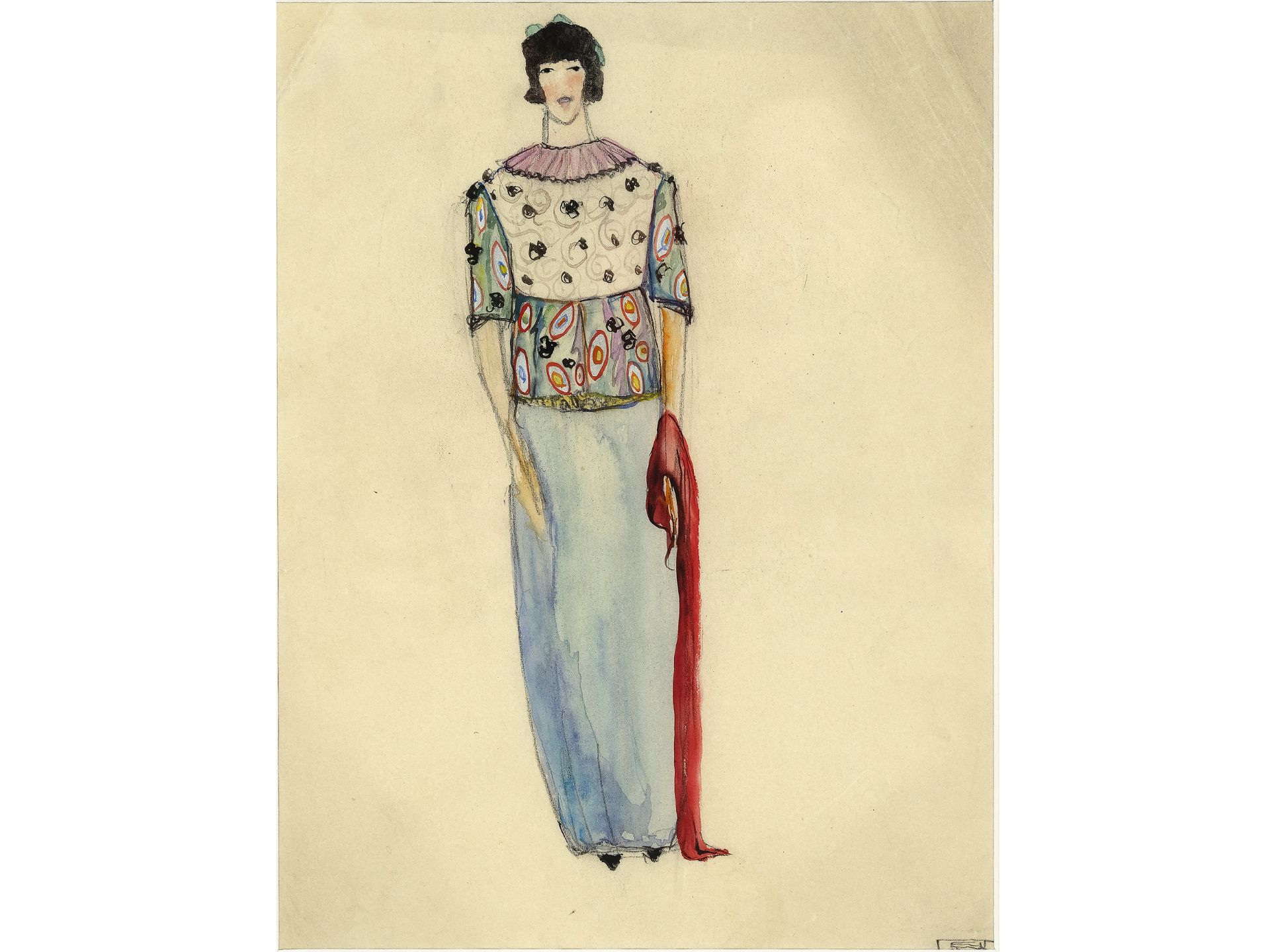 Eduard Josef Wimmer-Wisgrill, Vienna 1882 - 1961 Vienna, Fashion design for the Wiener Werkstätte