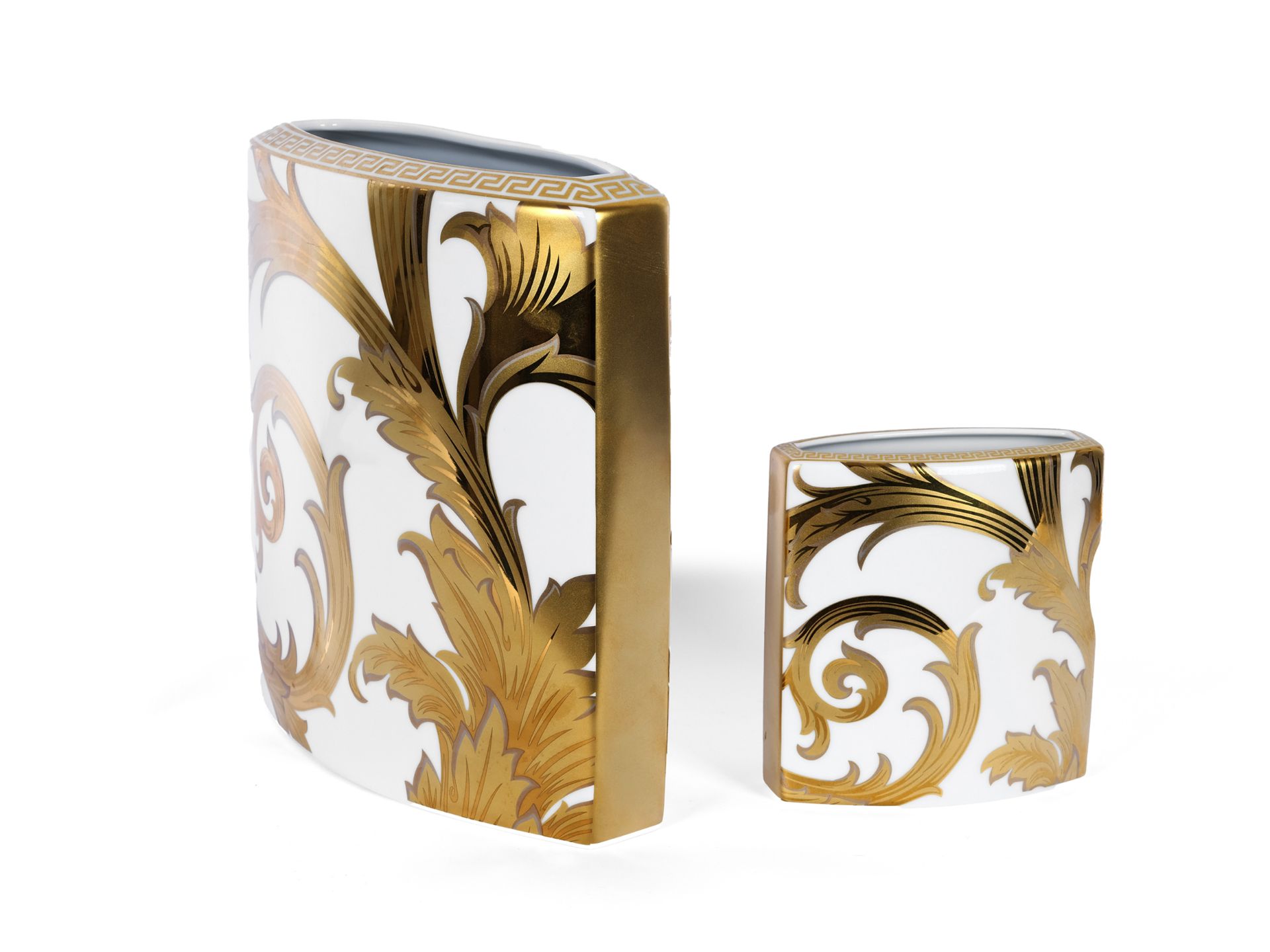 Rosenthal x Versace, "Golden Arabesque", pair of vases - Image 2 of 6