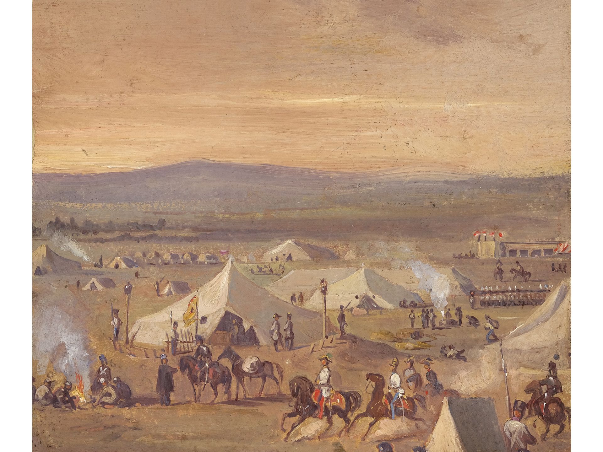 Fritz L'Allemand, Hanau 1812 - 1866 Vienna, k.u.k. Military camp near Znojmo