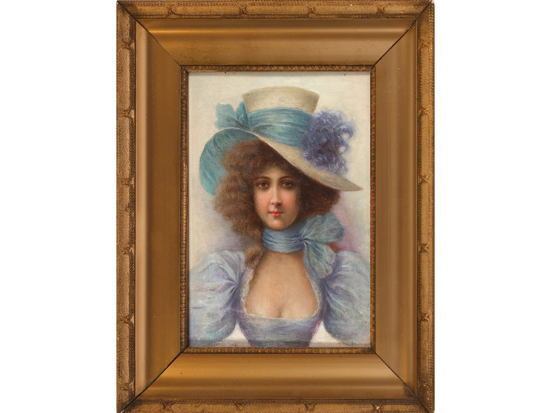 Unknown painter, around 1900, Portrait of a girl - Image 2 of 4