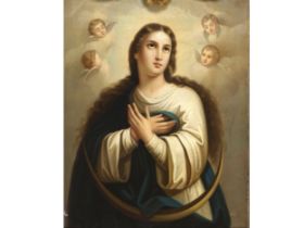 Bartolomé Esteban Murillo, Seville 1617 - 1682 Seville, follower, Virgin of Madrid/ Immaculate Conce