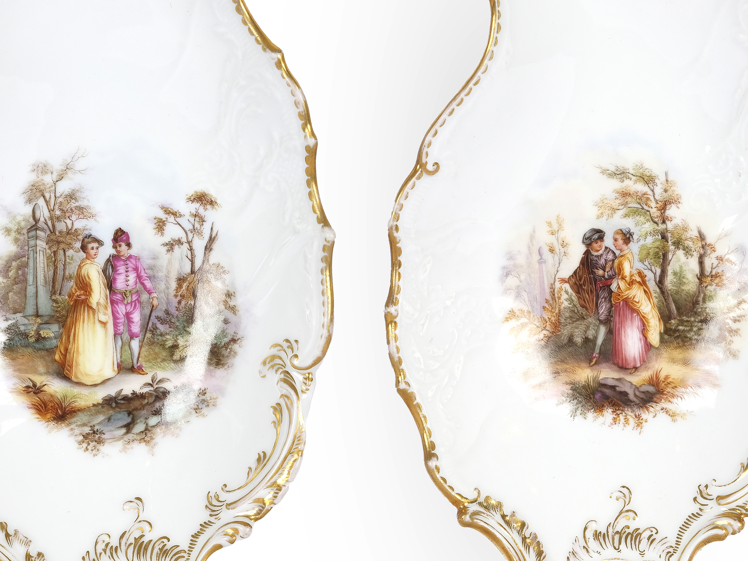 Pair of offering bowls, Schlagenwald, 19th century - Image 3 of 4