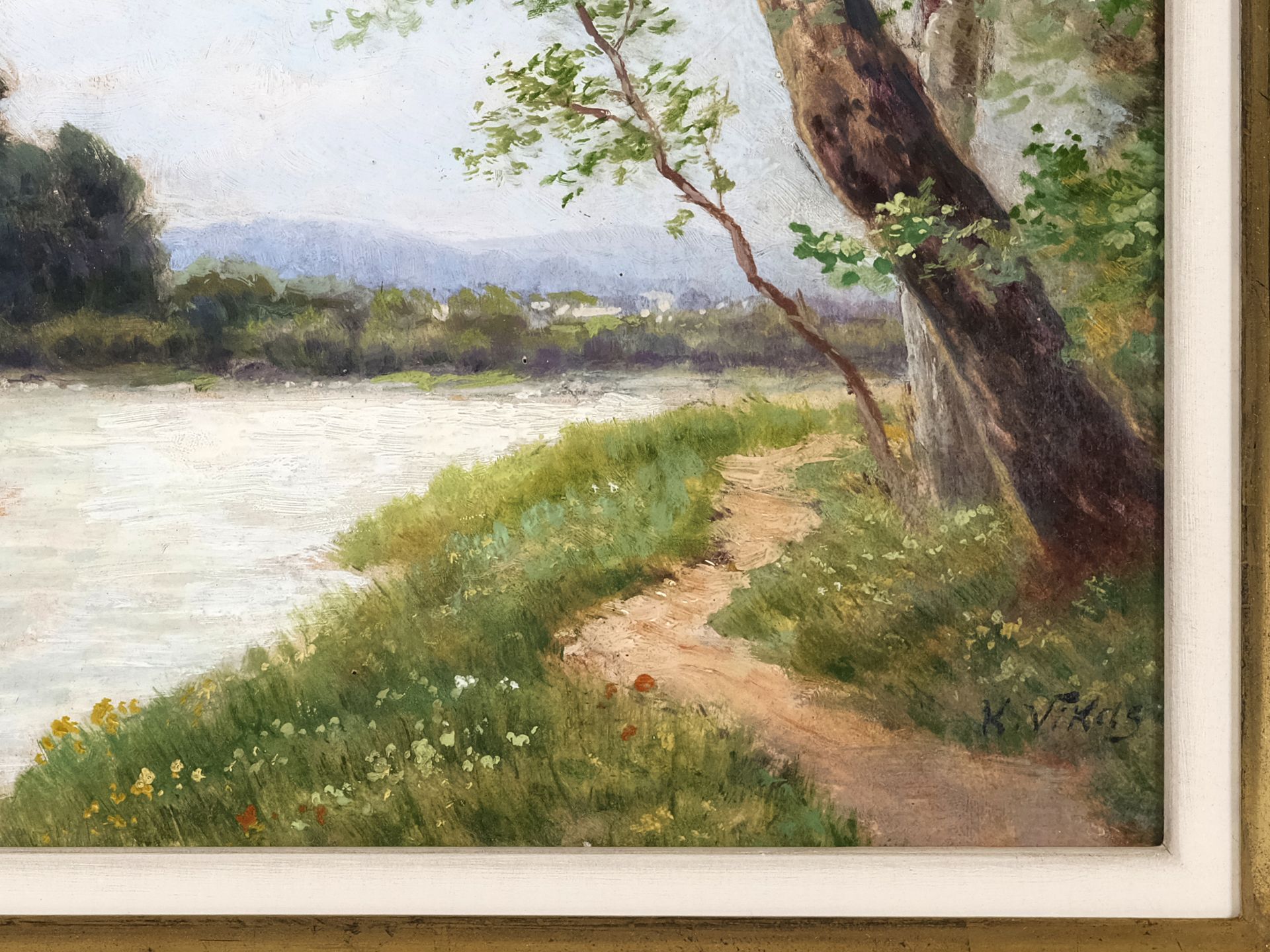 Karl Vikas, Ternitz 1875 - 1934 Krems on the Danube, View of Melk - Image 3 of 4