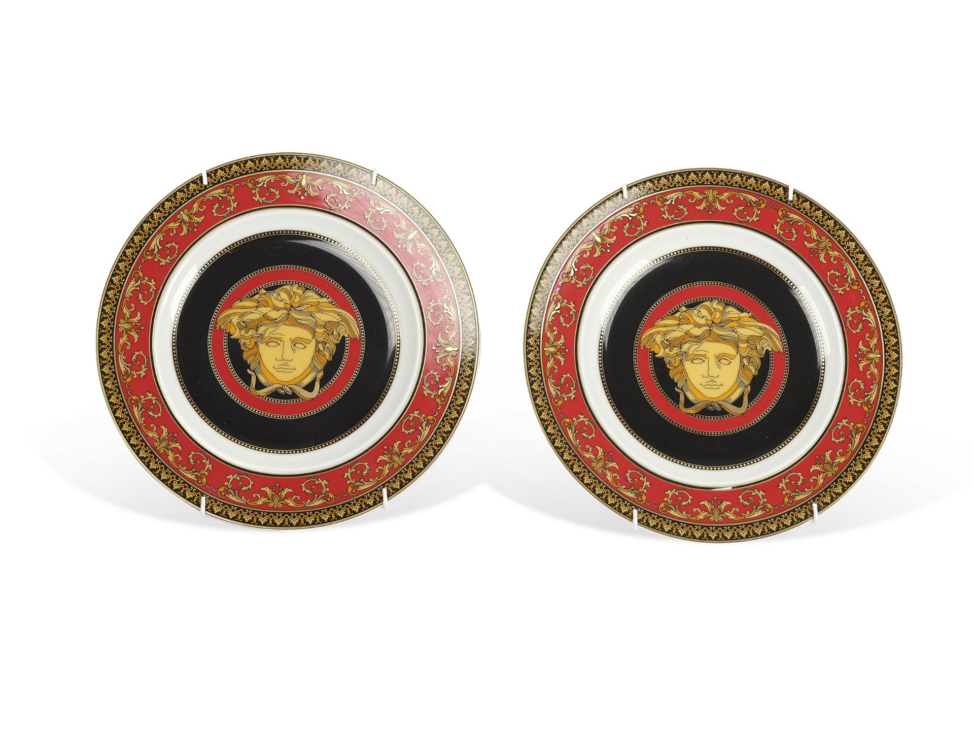 Rosenthal x Versace, Medusa, pair of round plates