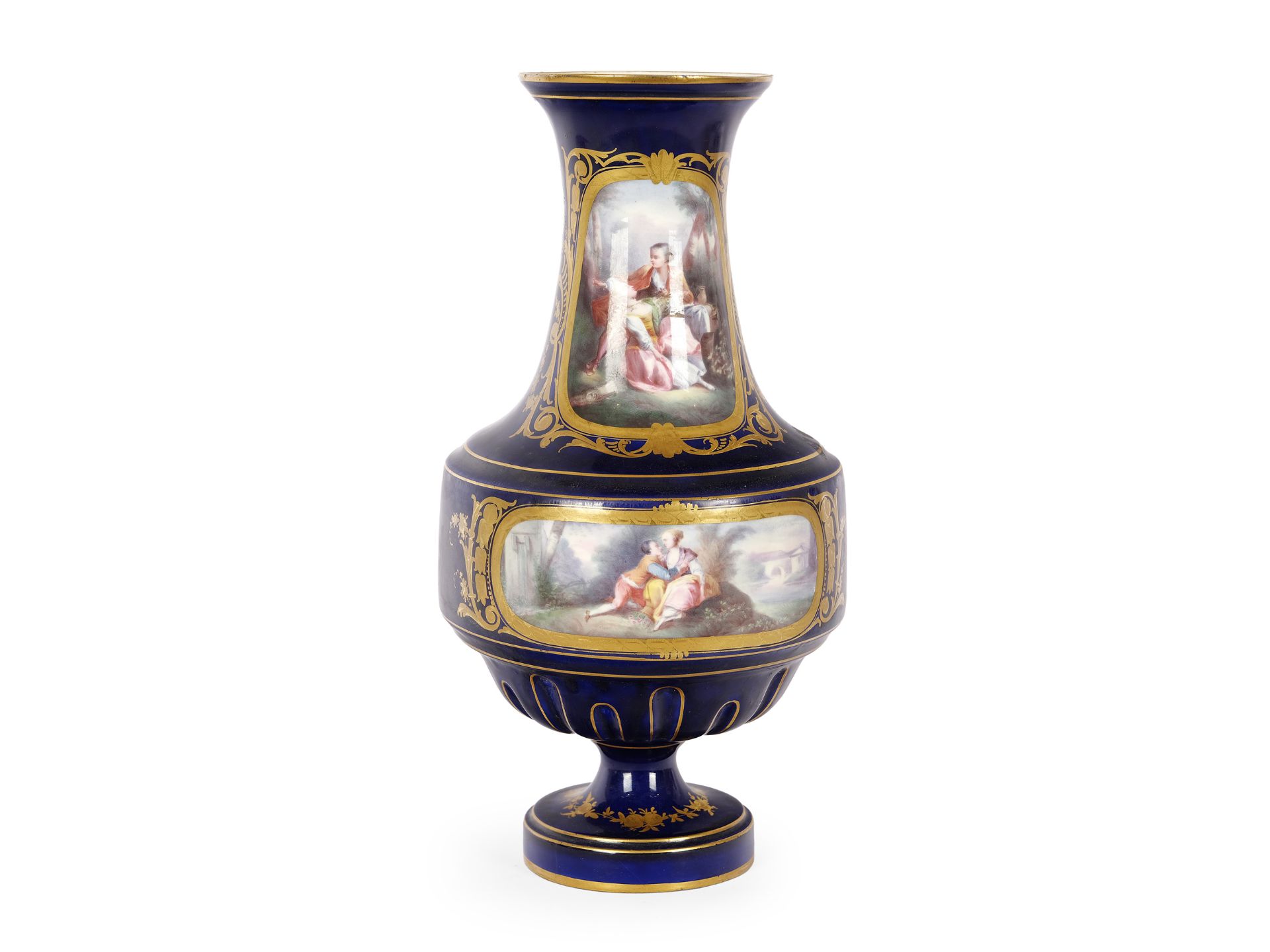 Vase with floral medallions, Sèvres