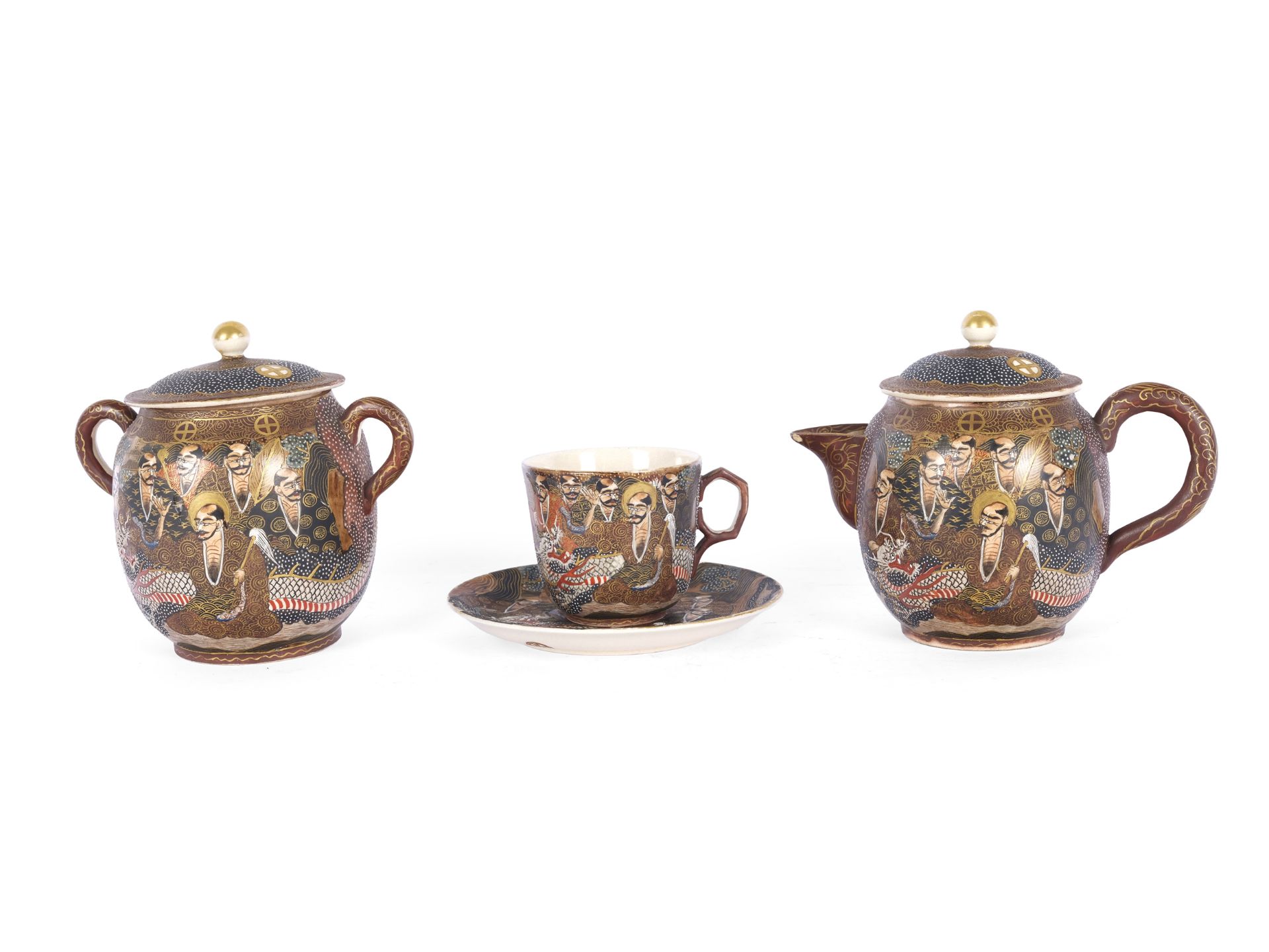 Satsuma tea set - Image 2 of 5