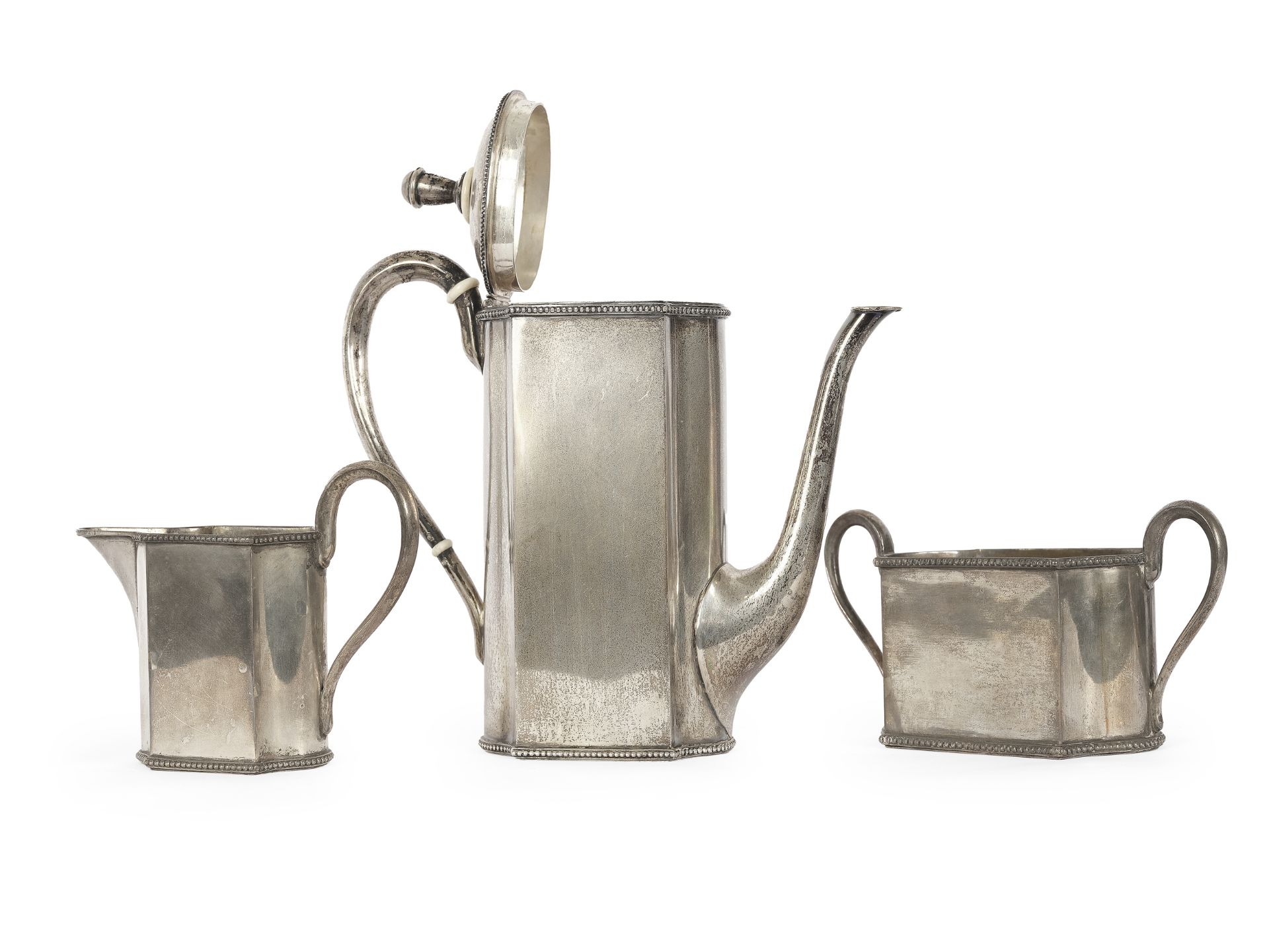 Three-piece silver set for mocha - Image 2 of 4