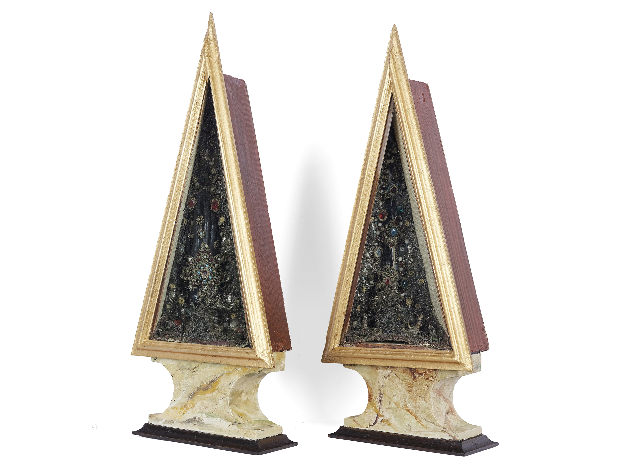 Pair of relics in display cases - Image 2 of 3