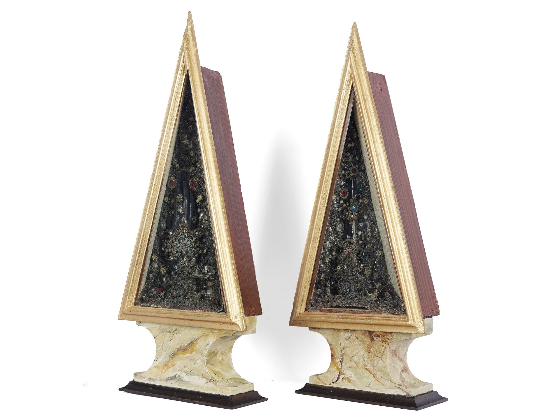 Pair of relics in display cases - Image 2 of 3