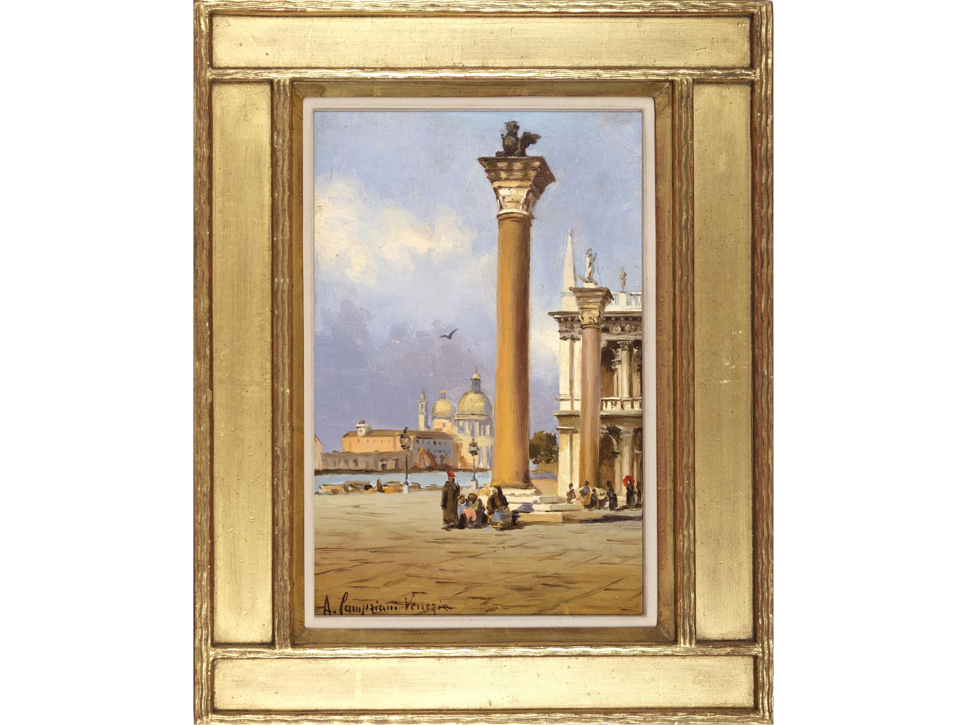 Alceste Campriani, Terni 1848 - 1933 Lucca, St Mark's Square in Venice - Image 2 of 4