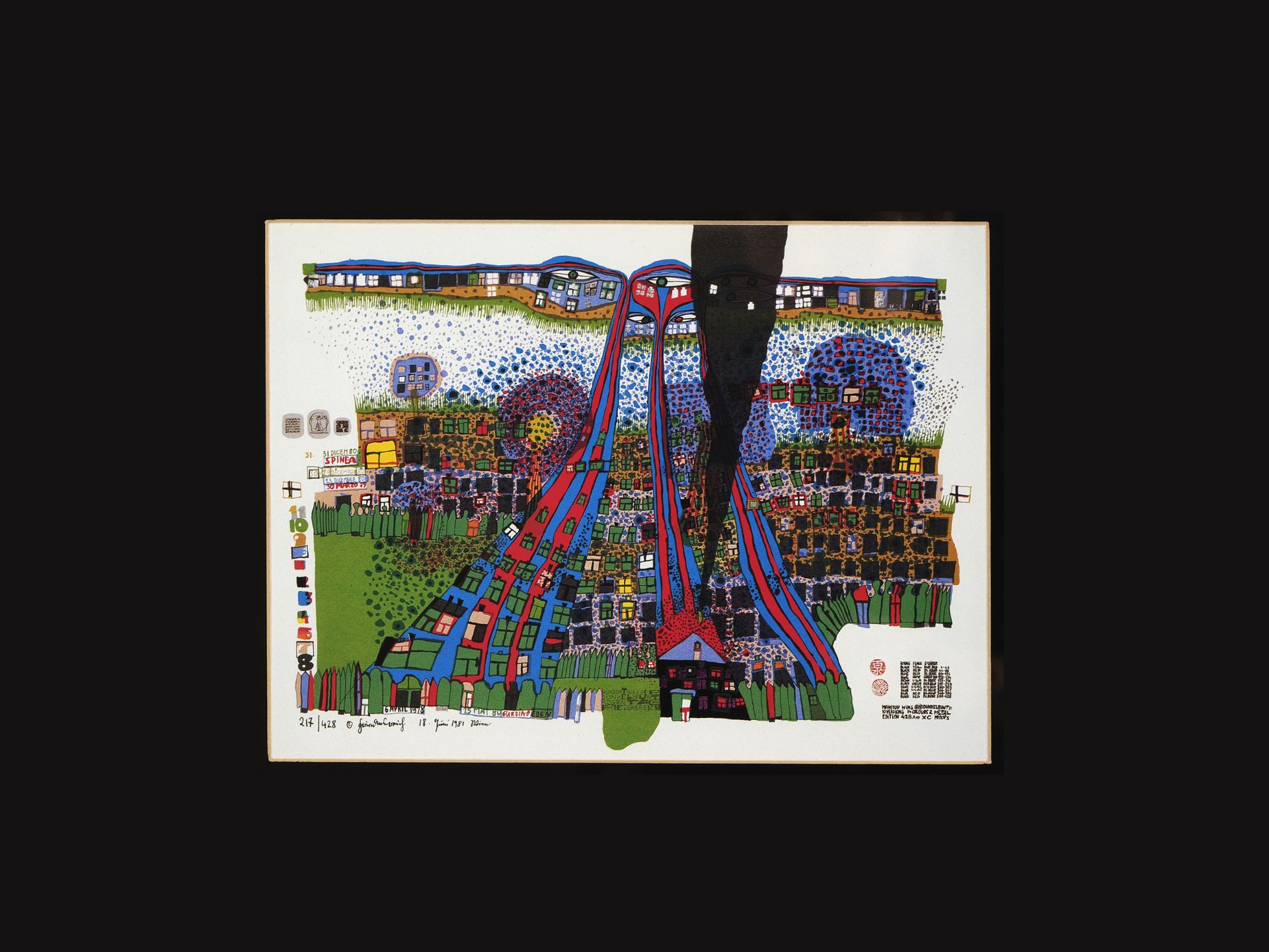 Friedensreich Hundertwasser, Vienna 1928 - 2000 Brisbane, mixed lot: 5 art prints of well-known moti - Image 6 of 11