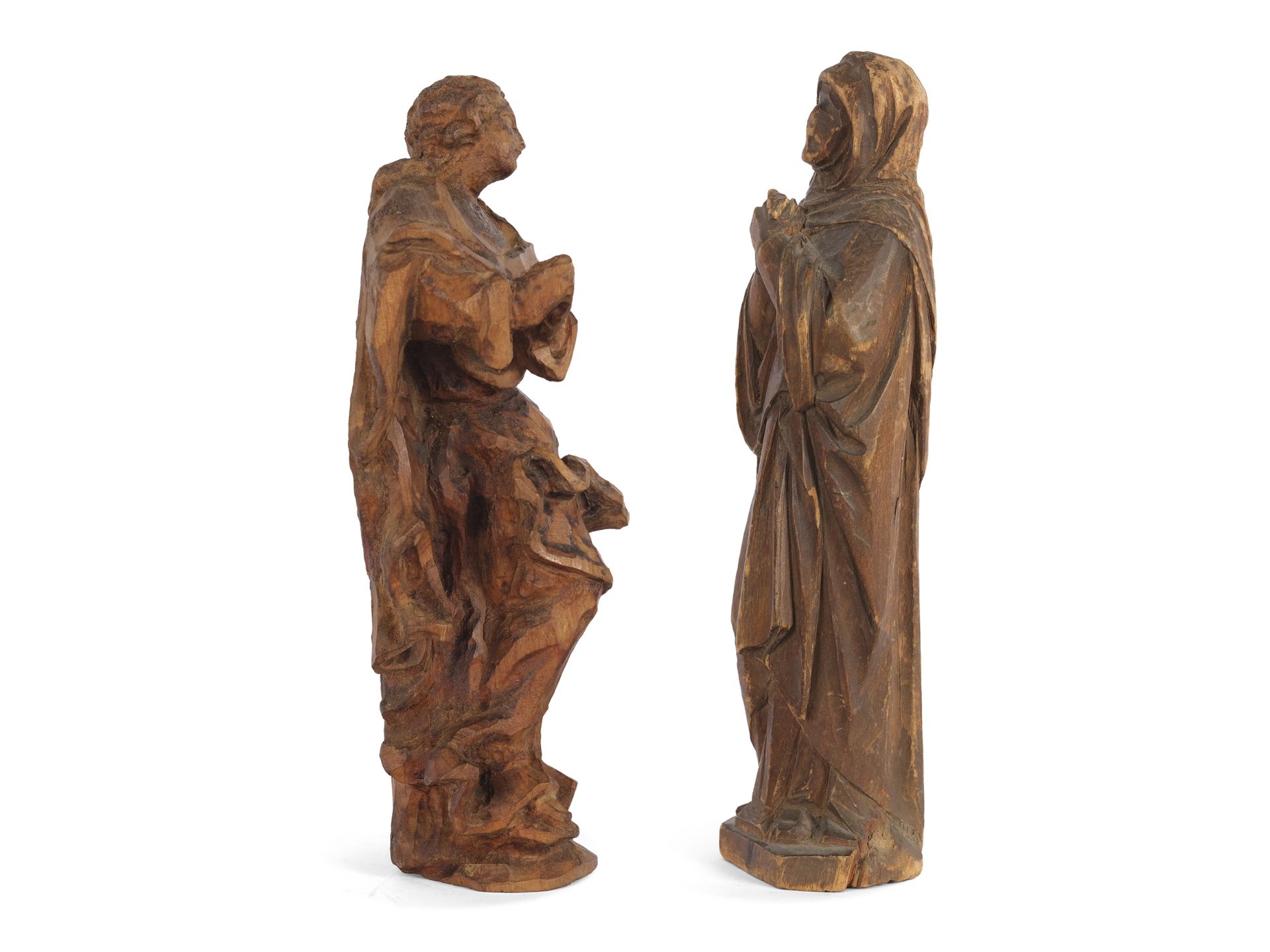 Pair of figures, Mary as Virgin and mourning Mary, 19th century? - Image 3 of 5